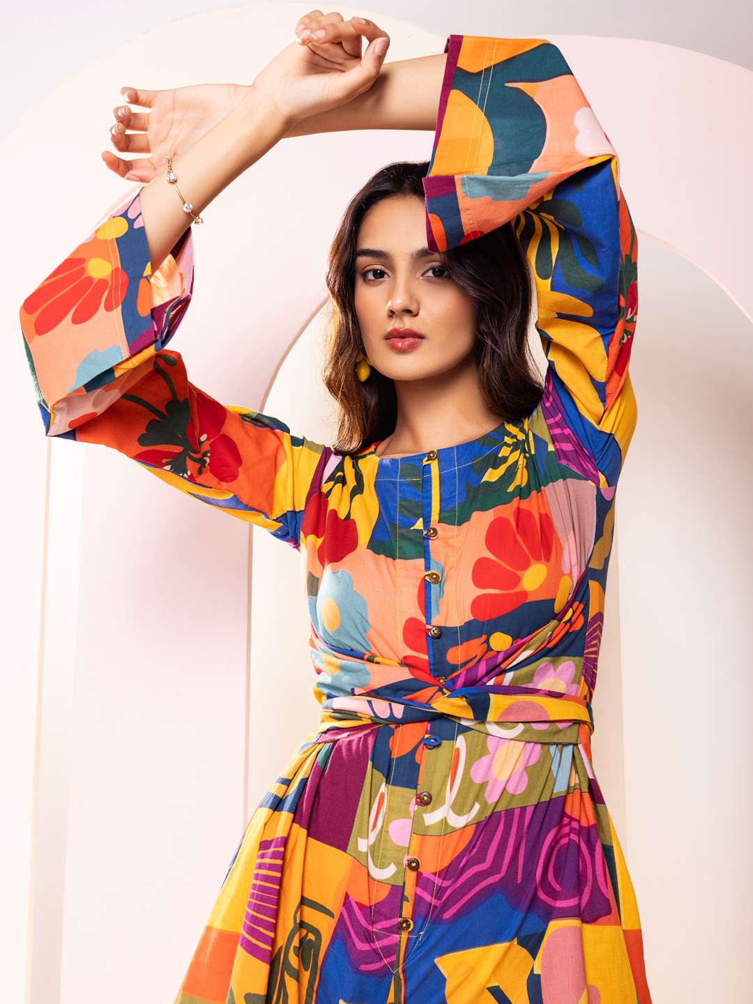 Retro Printed Mini Jumpsuit- PI