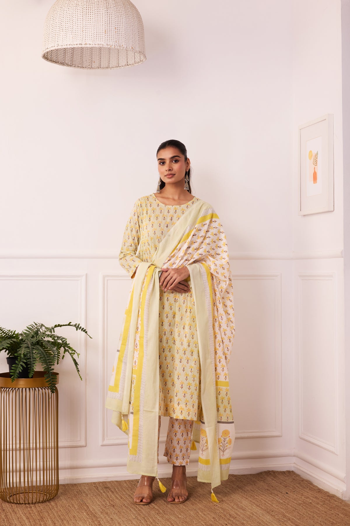 Ambarsariya Green A-Line Suit Set of 3-FL