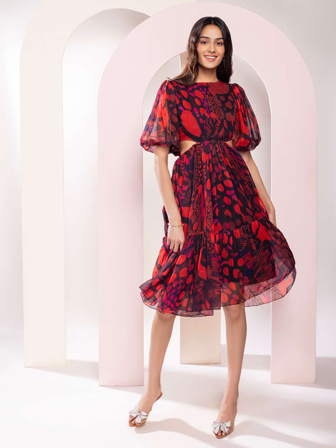 Daze Printed Midi Dress
