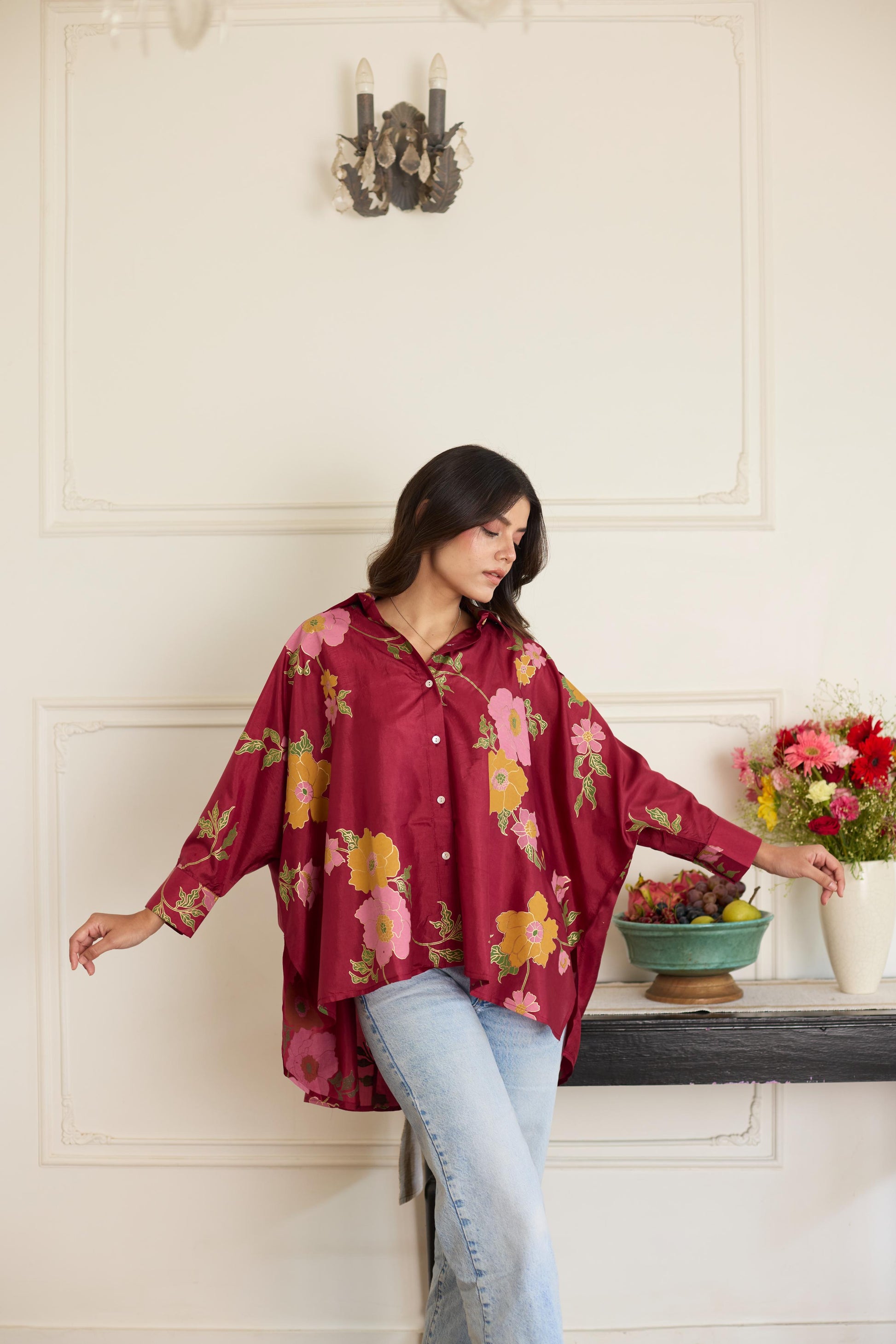 Gia Maroon Shirt-JA