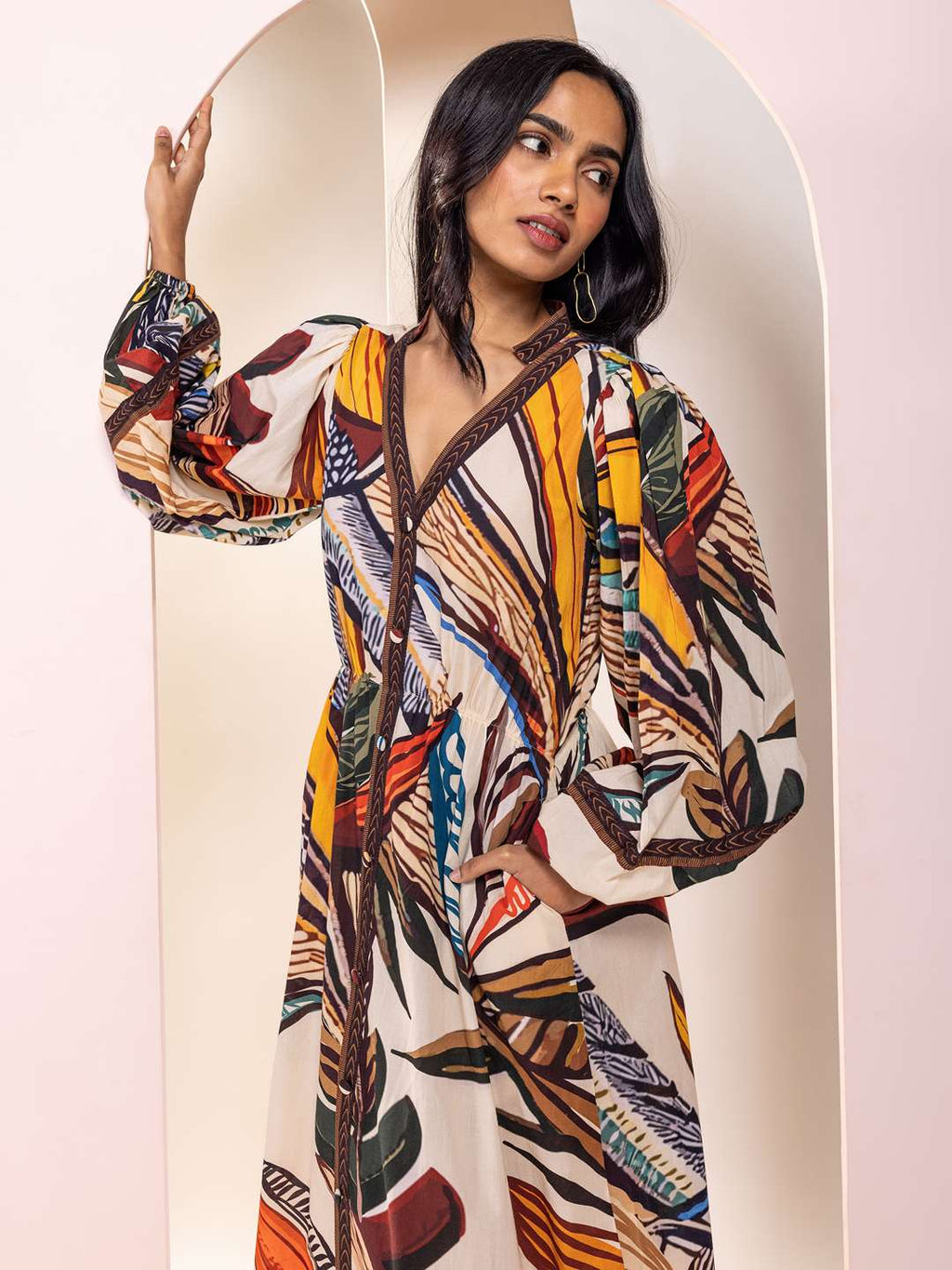 Cinnamon Printed Maxi Dress