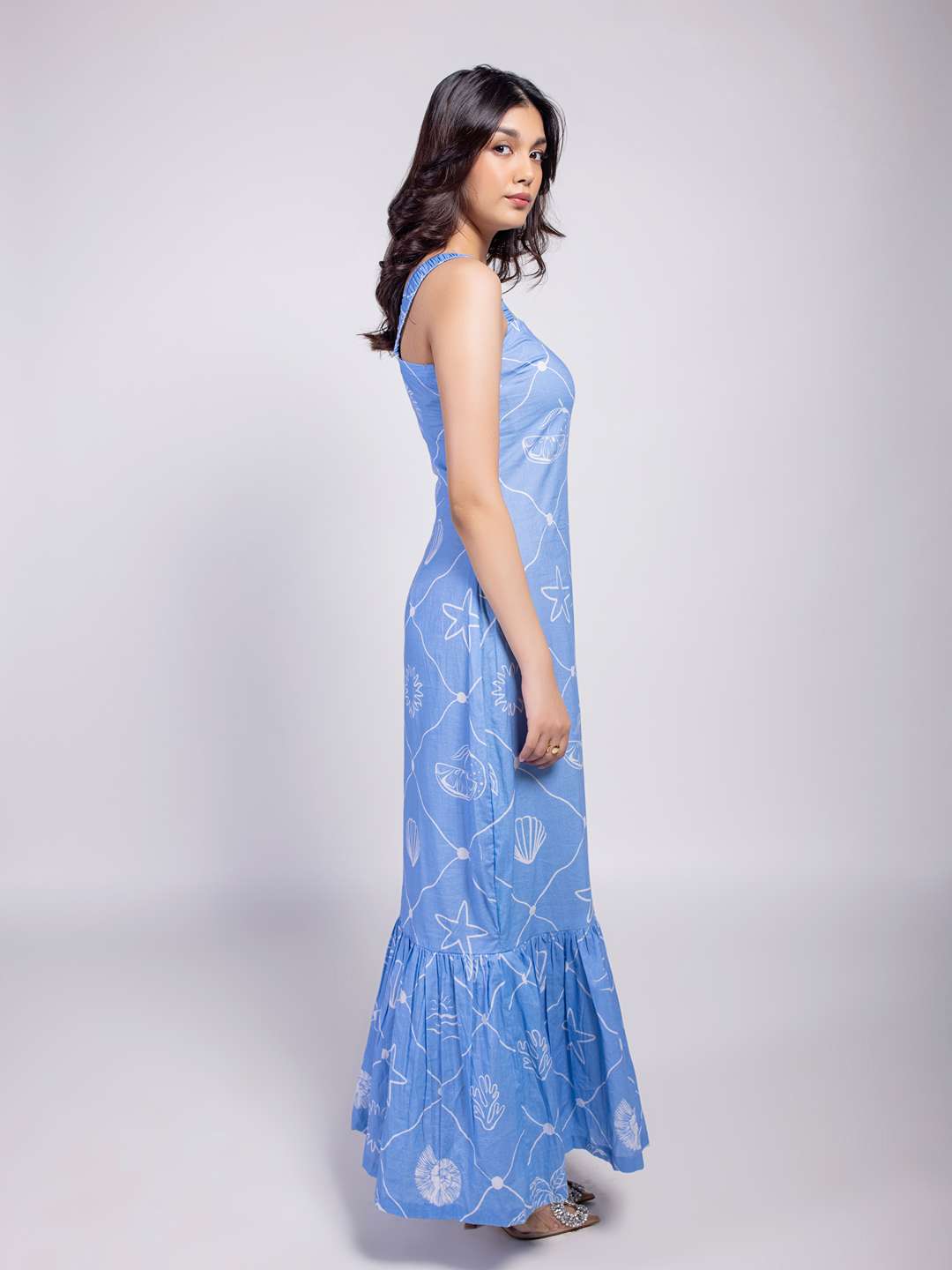 Seascape Blue Maxi Dress