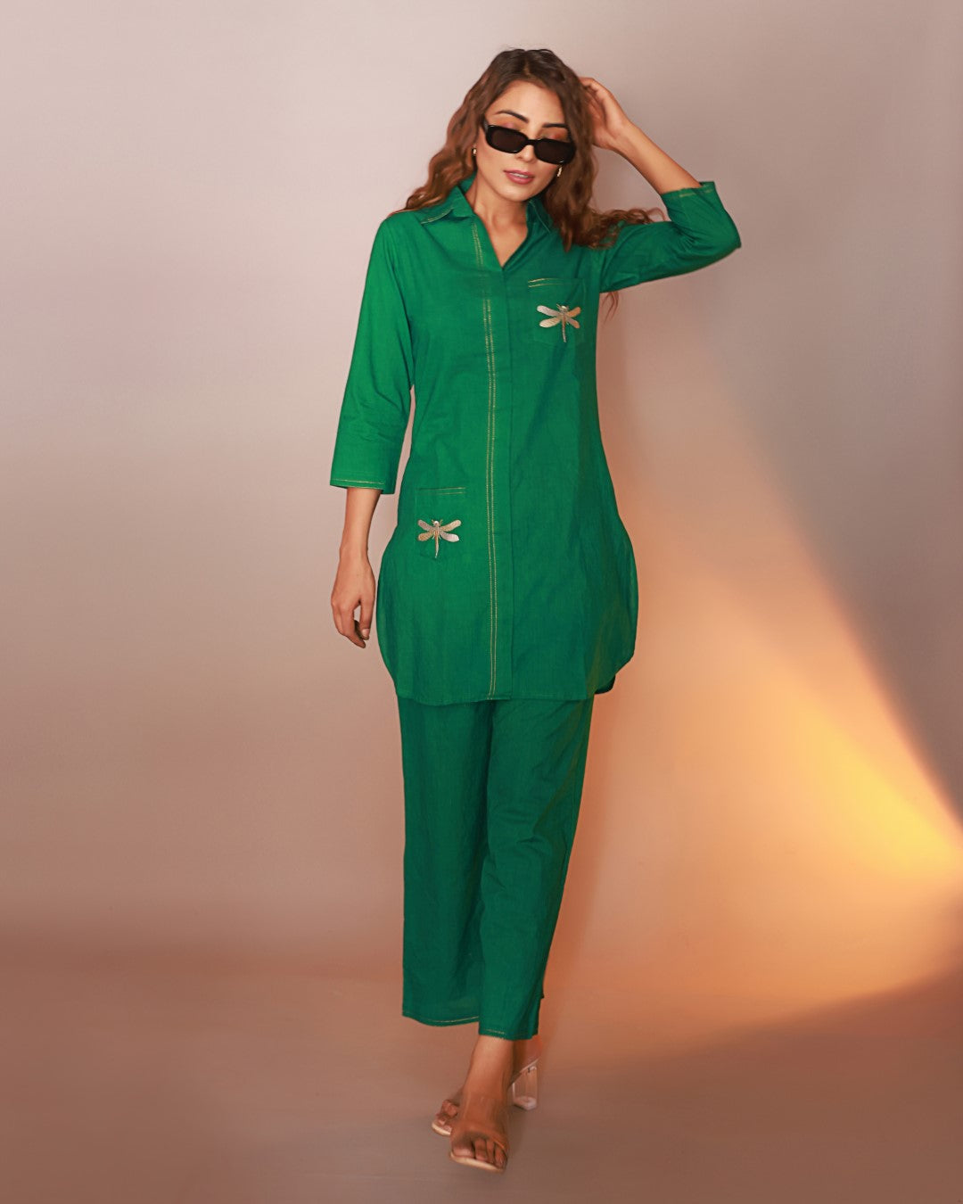 Jayti Fern Butterfly Cotton Co-ord Set