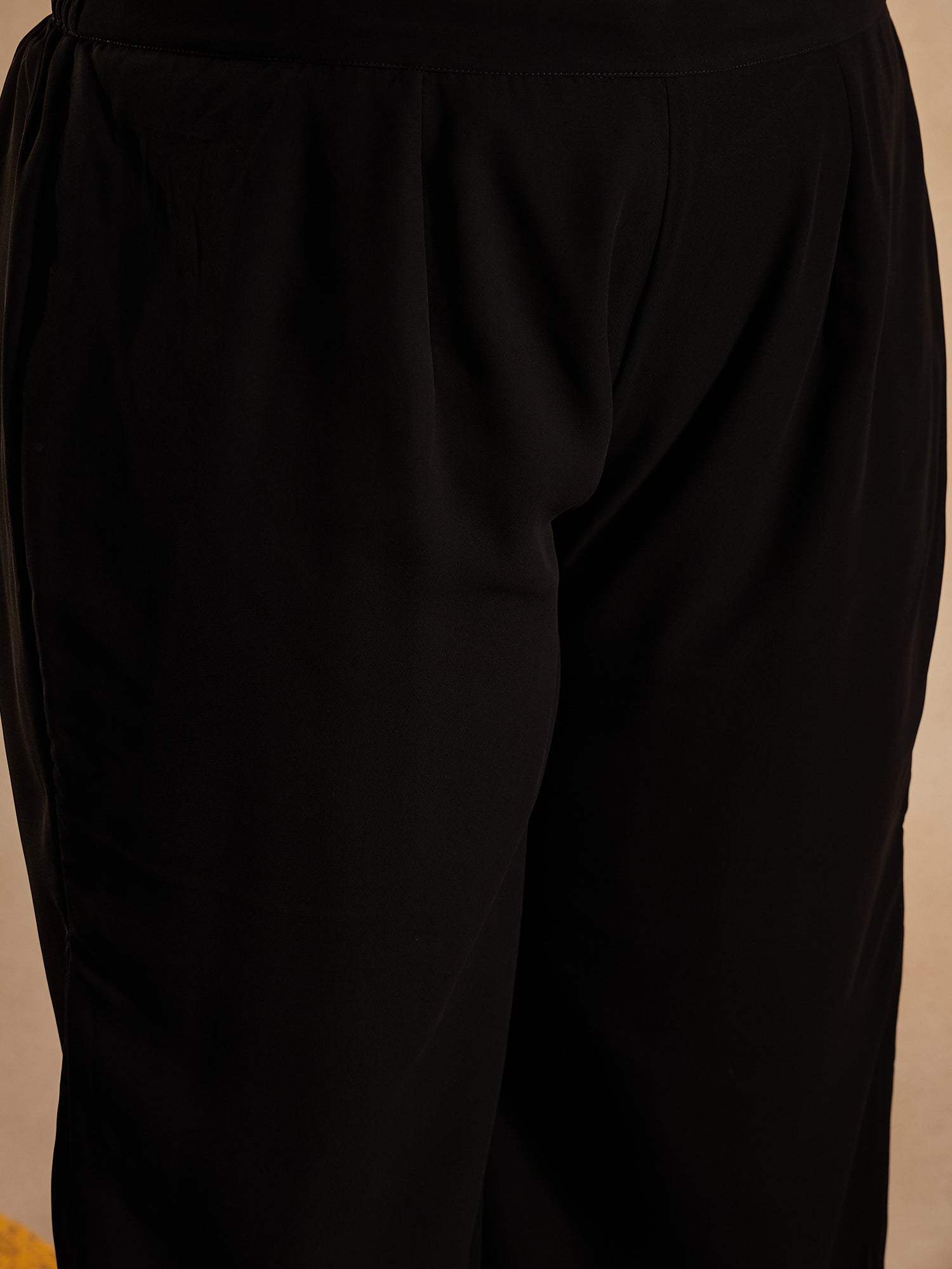 Ethnic Motifs Embroidered Thread Work Georgette Kurta with Palazzo & Dupatta - ID