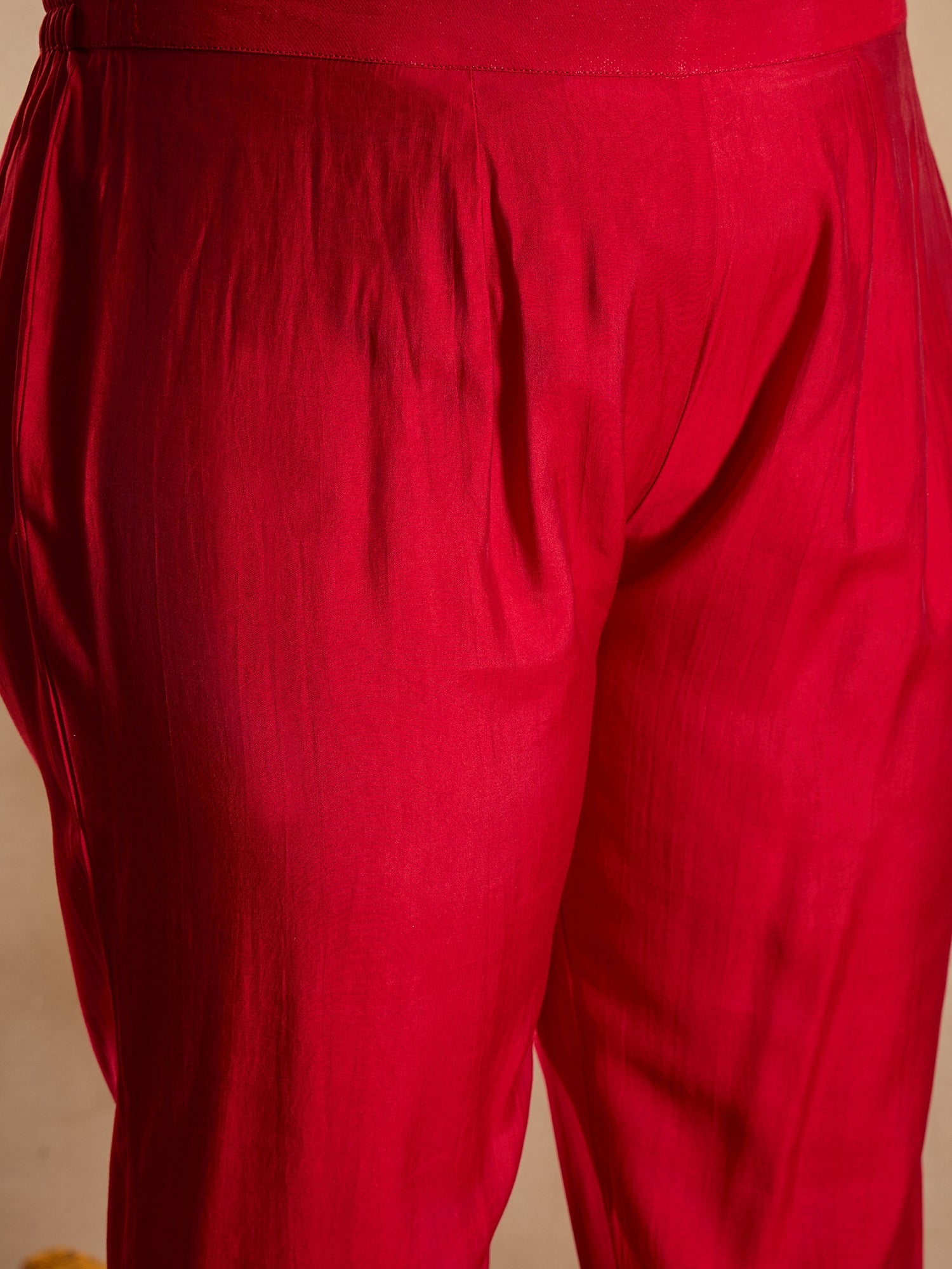 Floral Embroidered Thread Work Anarkali Net Kurta with Trousers & Dupatta - ID