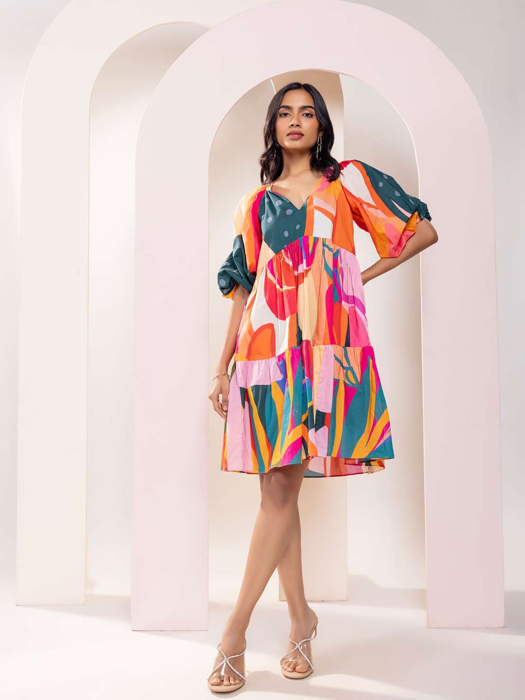 Pinko Printed Tiered Dress