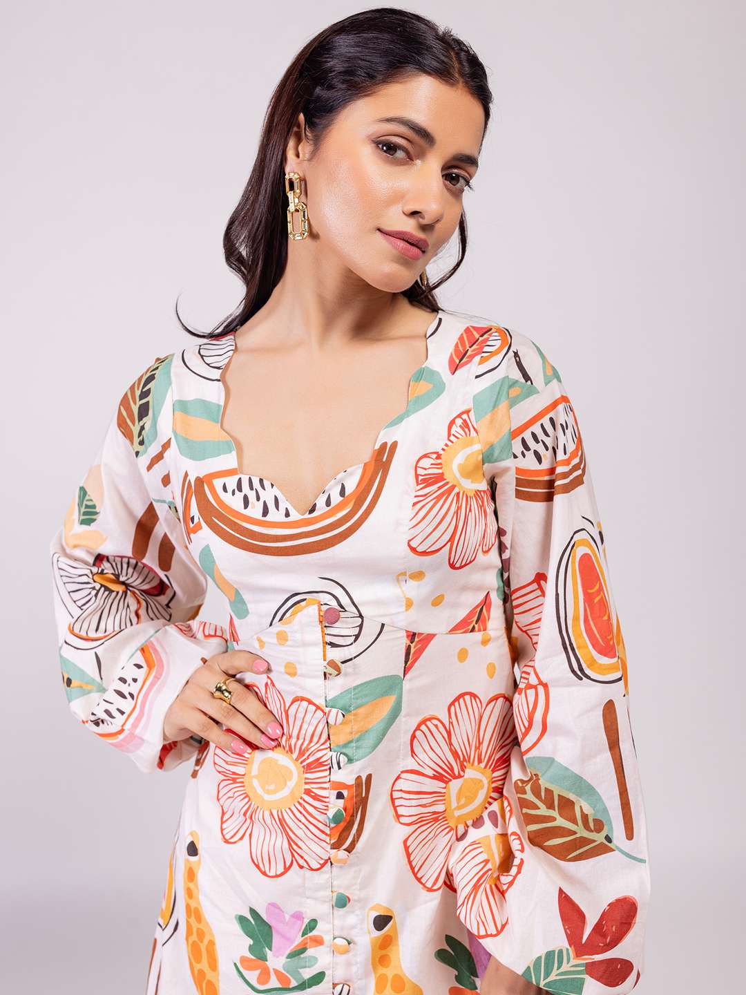 Gardenia Printed Mini Dress
