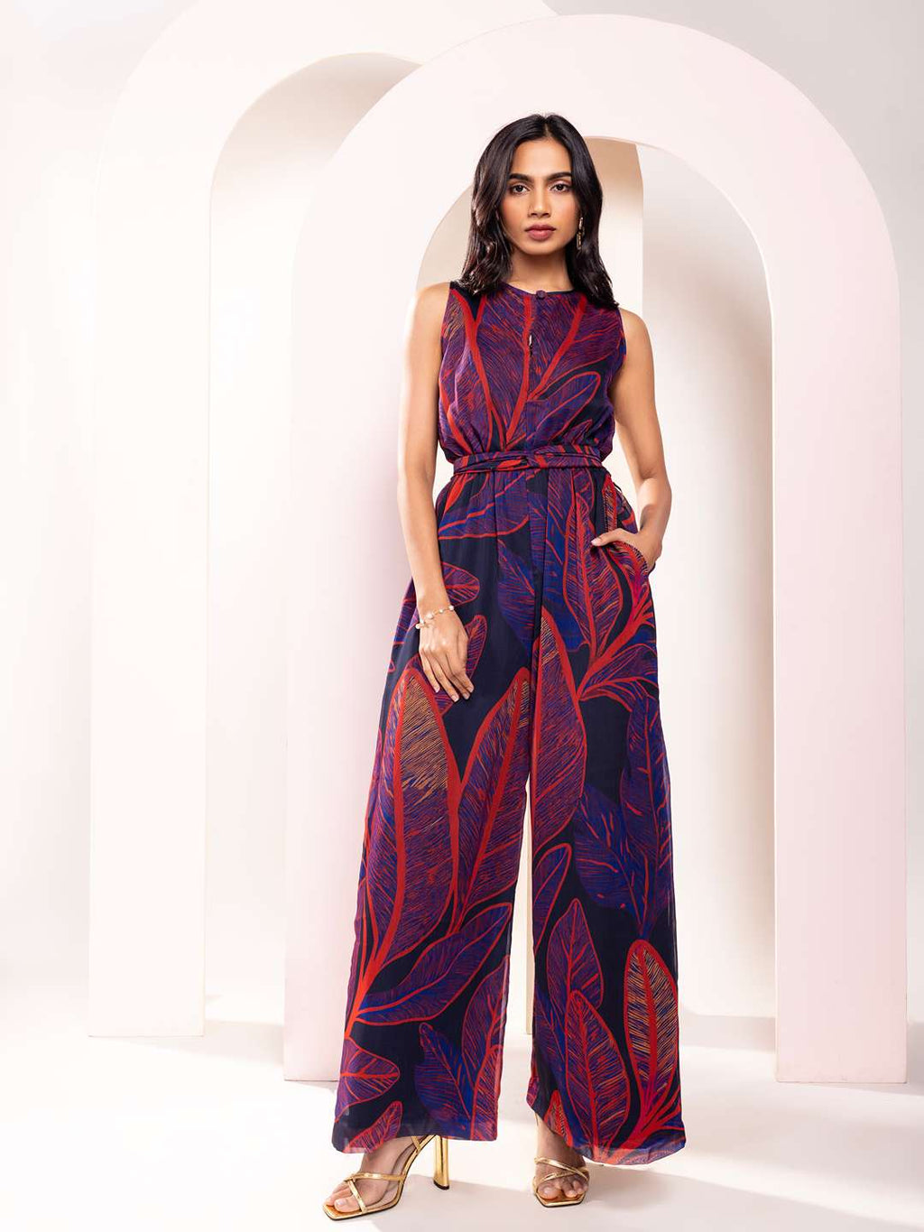 Foliage Printed Jumpsuit