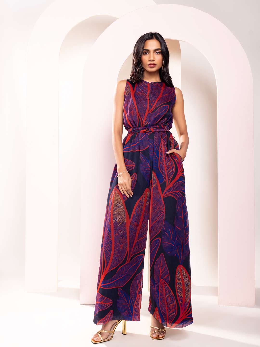 Foliage Printed Jumpsuit