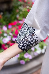 CREAM MEADOW CUTWORK DRESS- II