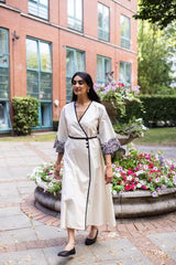 CREAM MEADOW CUTWORK DRESS- II