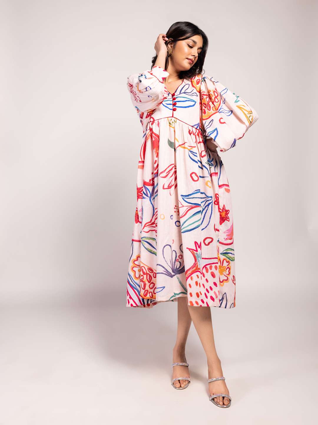 Anaar Printed Midi Dress