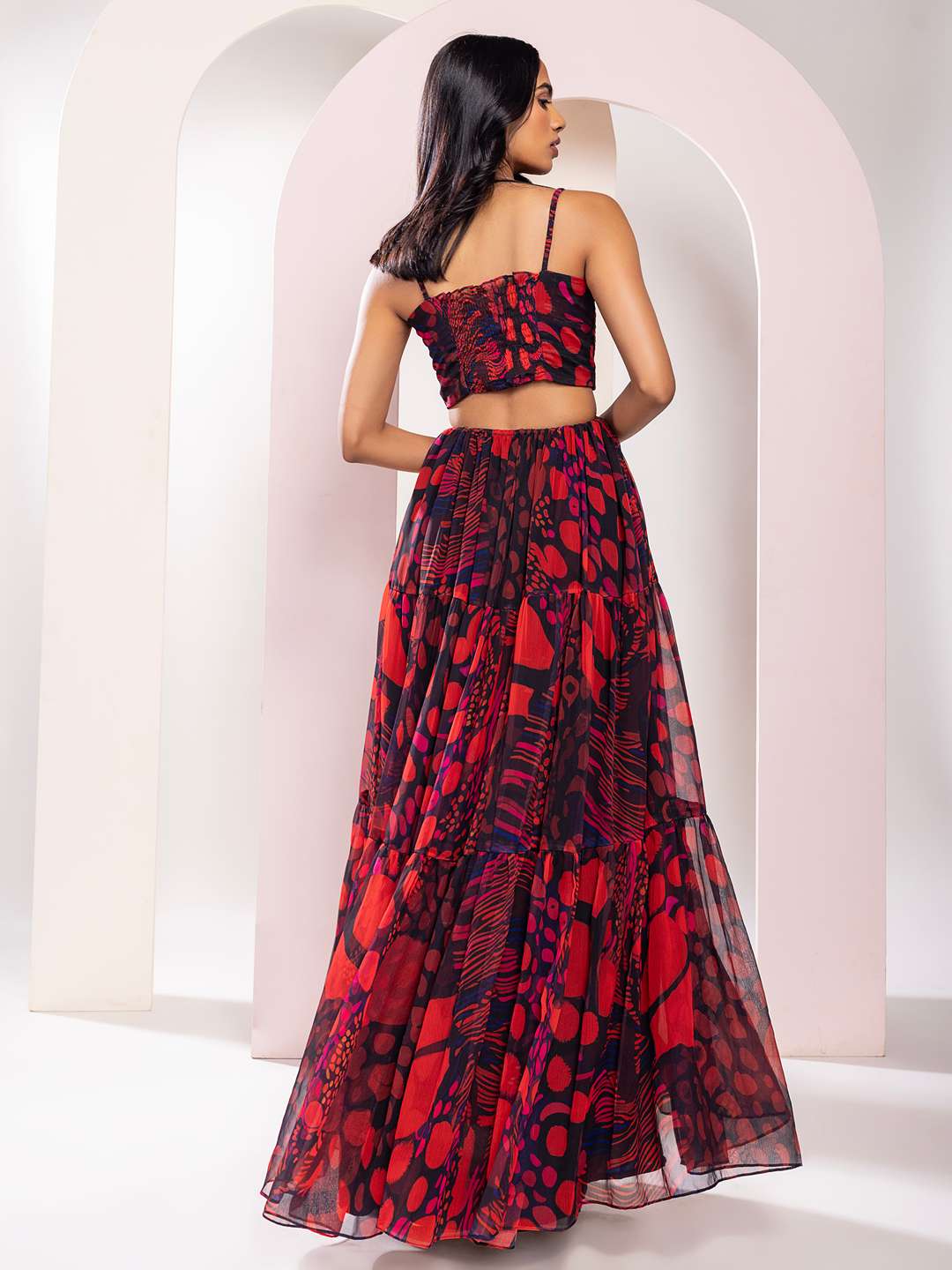 Daze Printed Strappy Maxi Dress