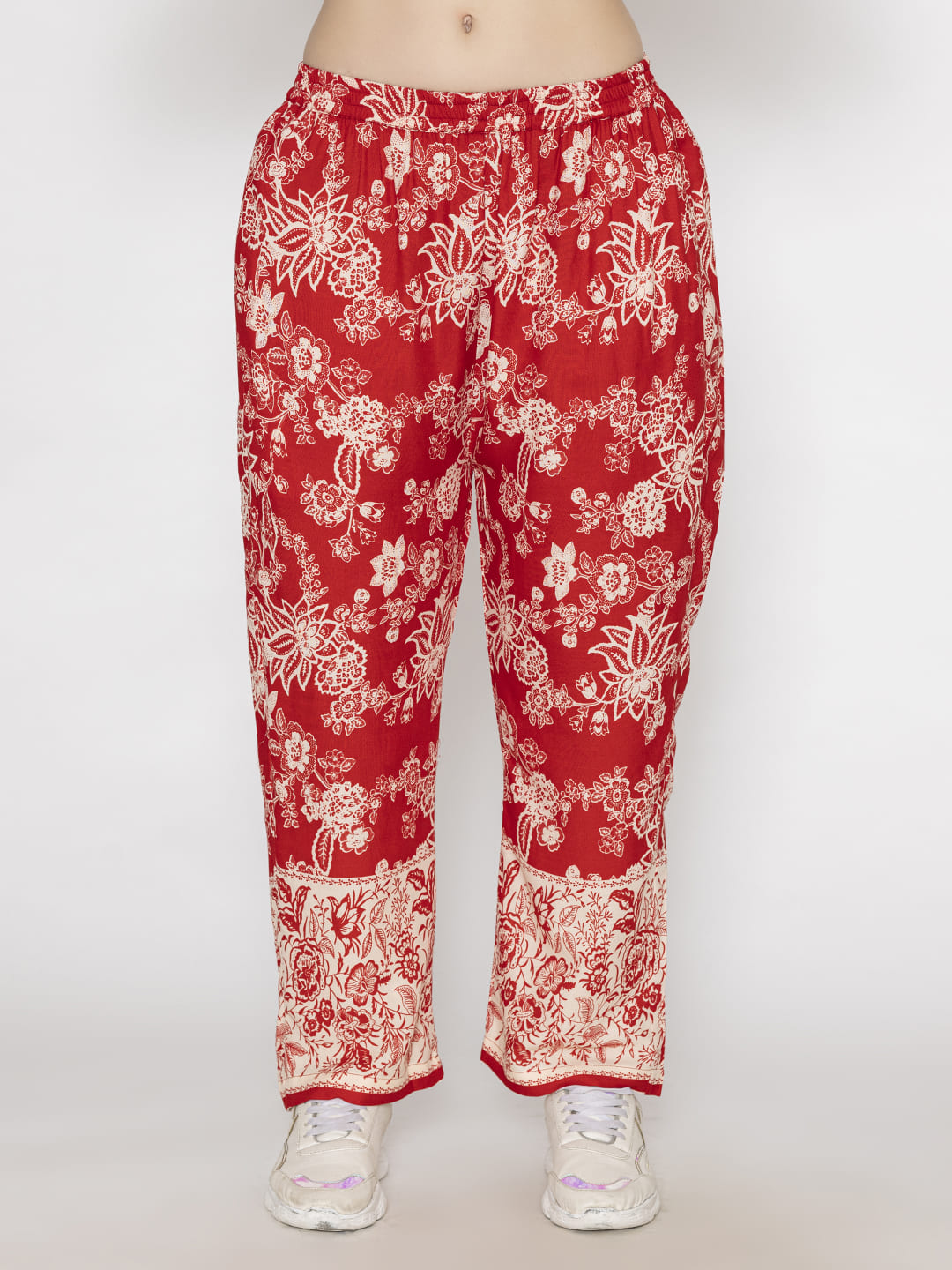 Floral Print Co-ord Set Crimson Red