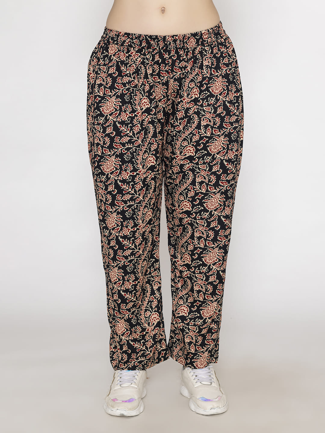 Floral Print Co-ord Set Panel Brown