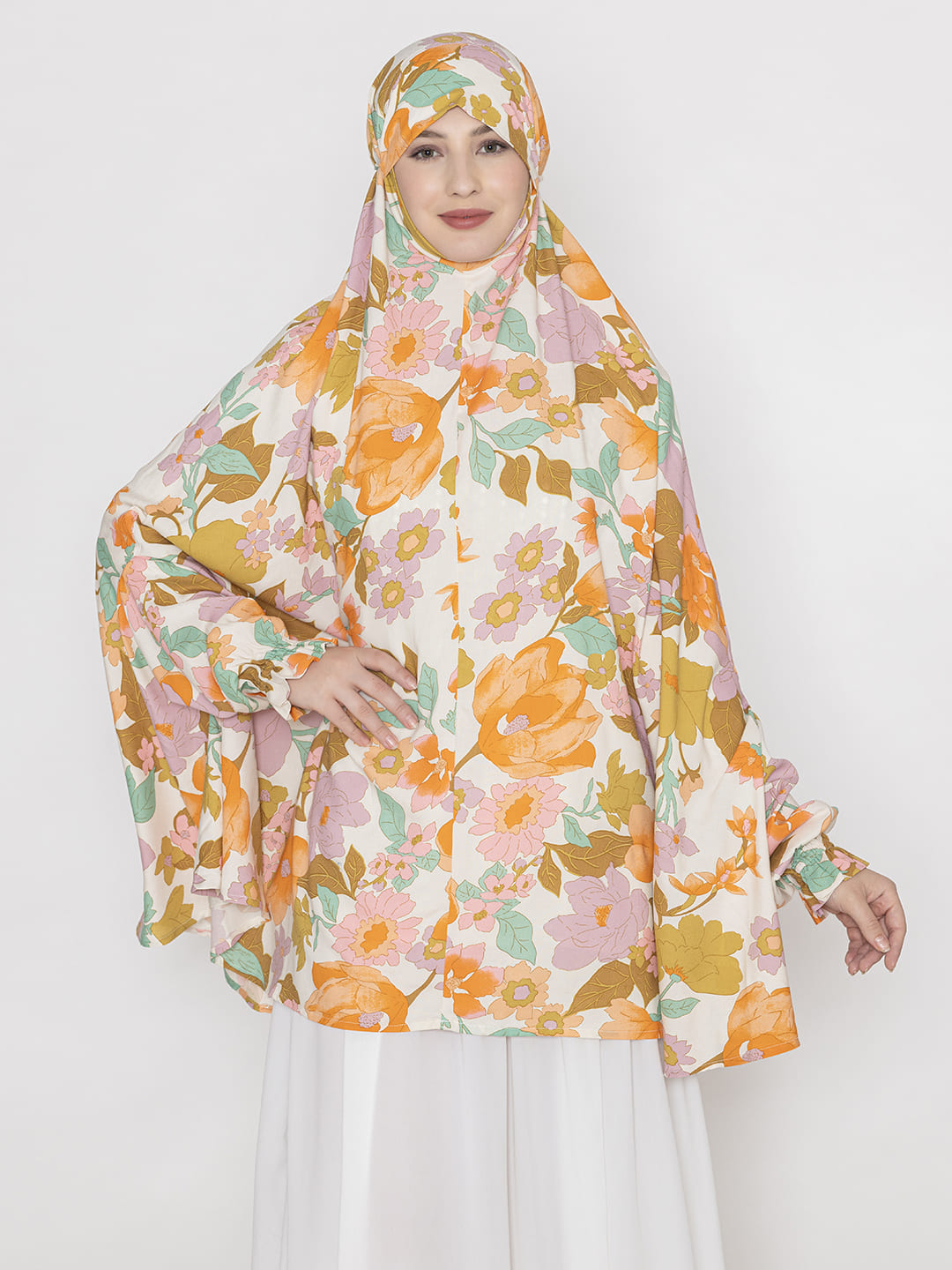 Floral Print Namaz Dupatta Multi Colored