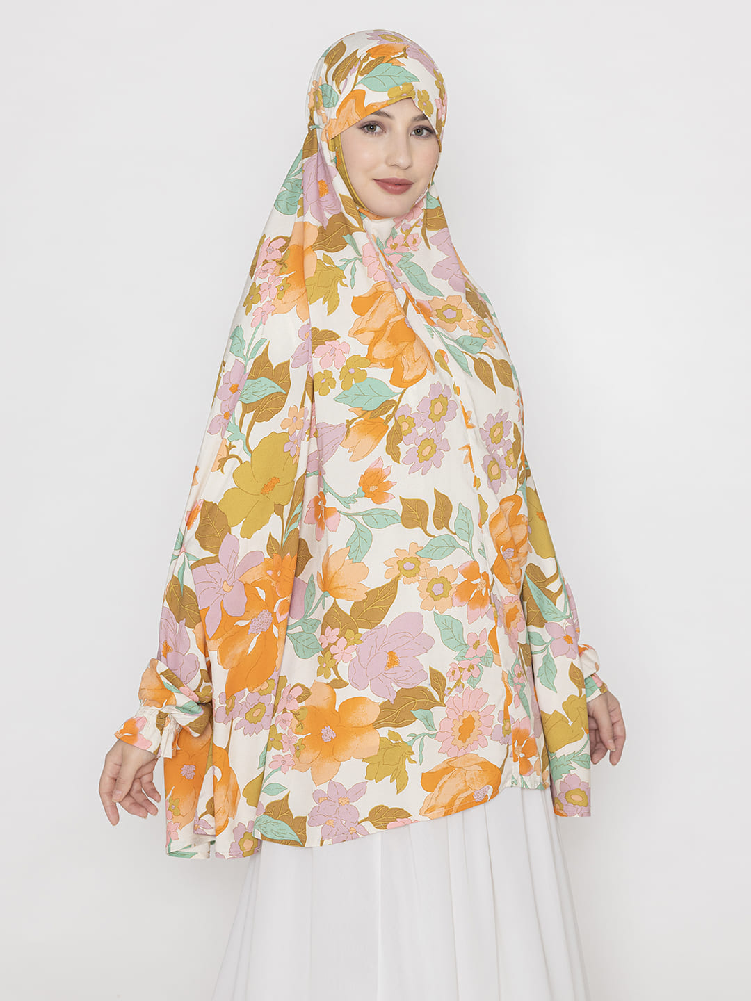 Floral Print Namaz Dupatta Multi Colored