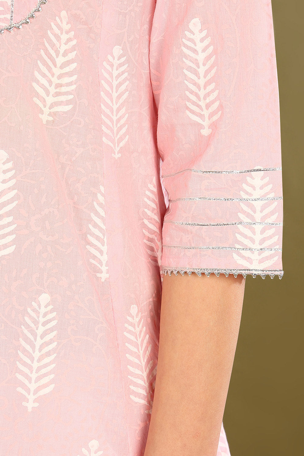 Pink 'A' Line Kurta