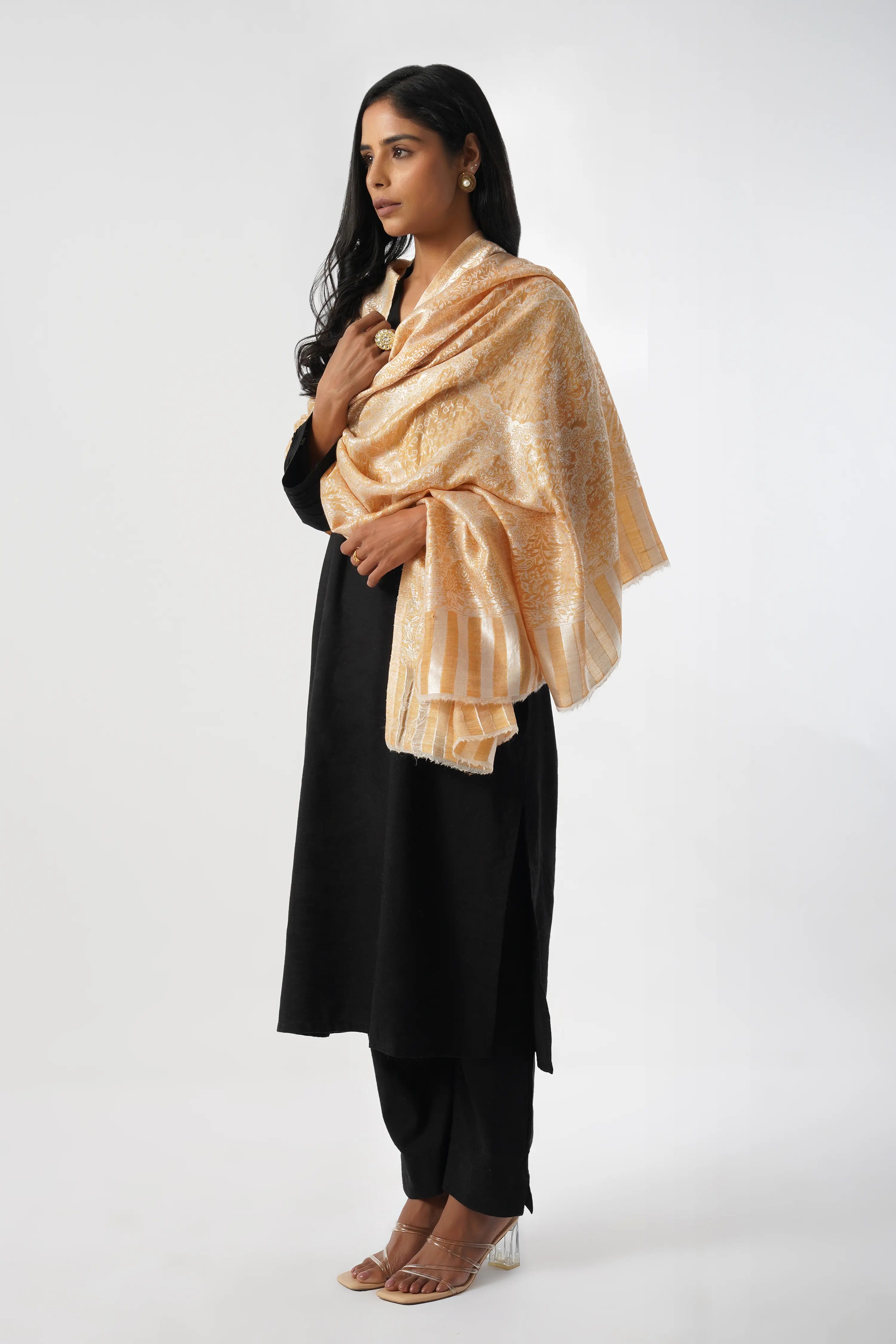 Rabiya Superfine Wool Kani Yellow Shawl