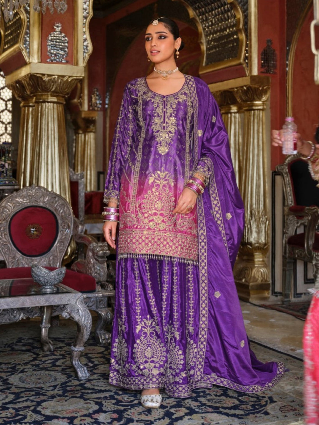Ragini orchid full work suit set