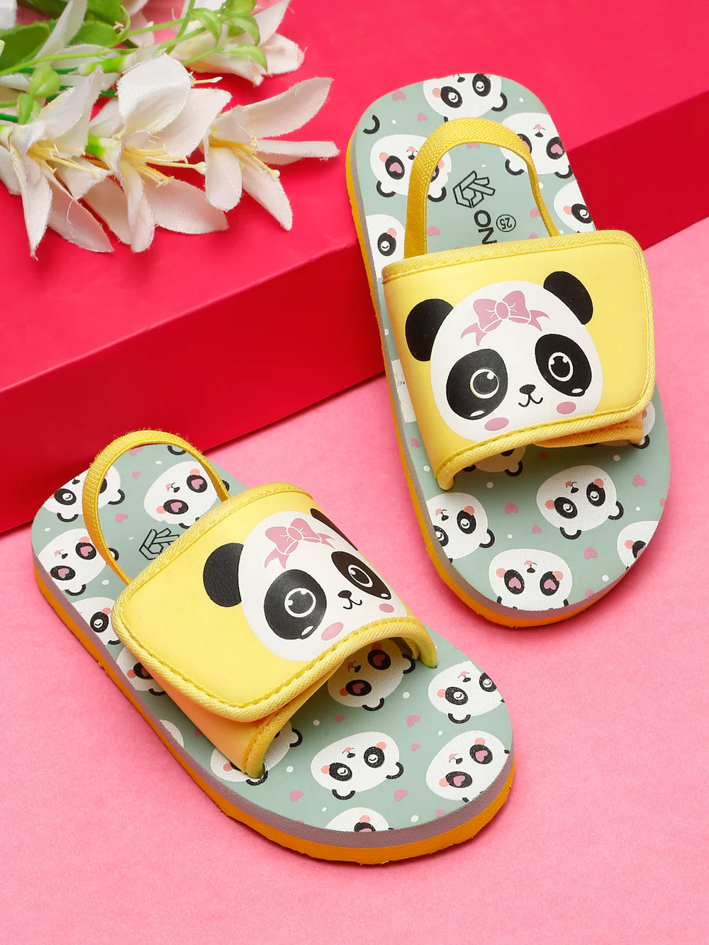 Panda Sliders/Flipflops With Adjustable Strap & Back Support (Girls)