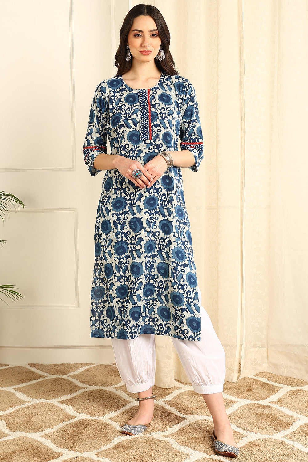 Indigo Blue Straight Kurta