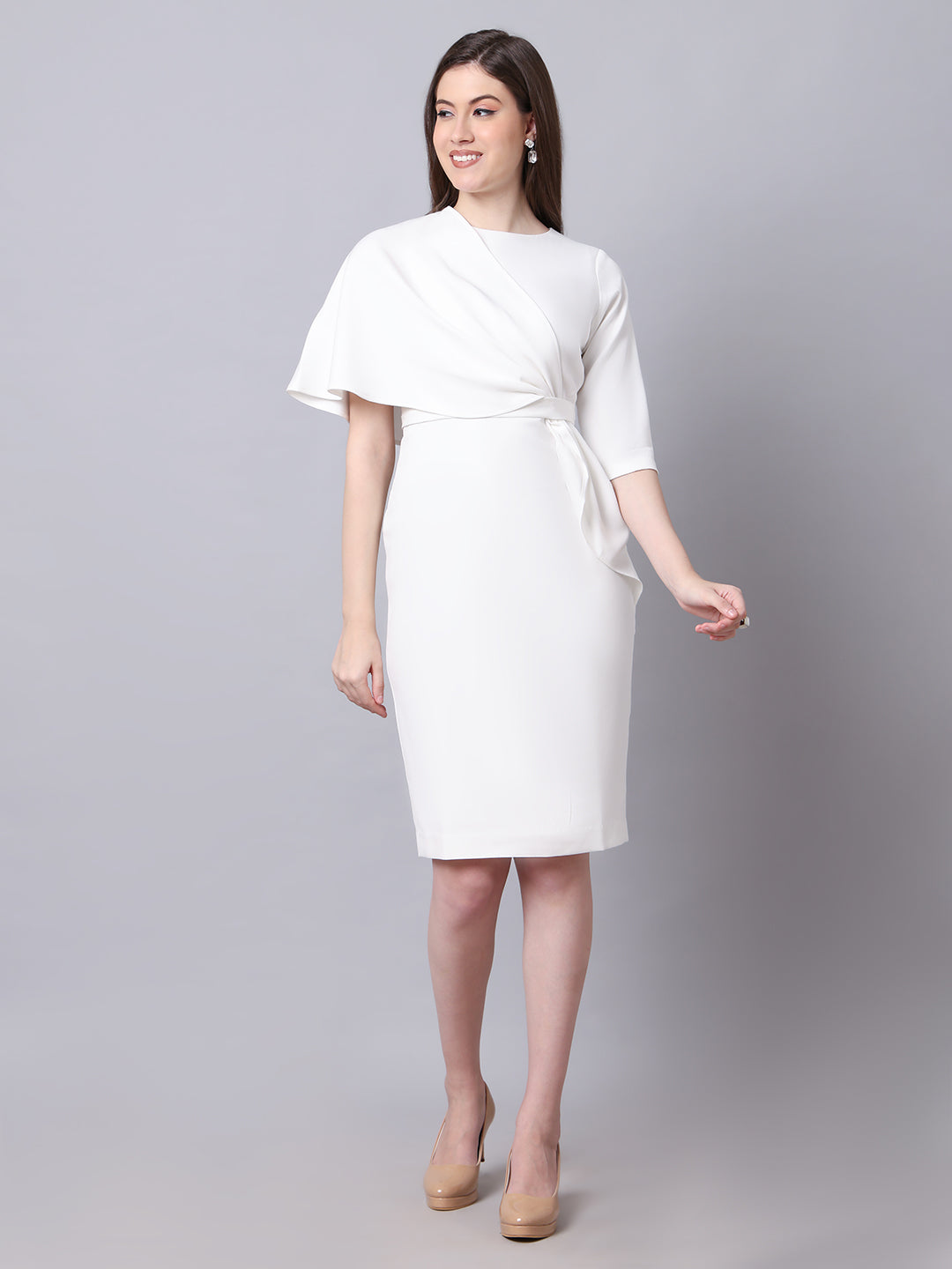 Exude Incandescent Draped Dress