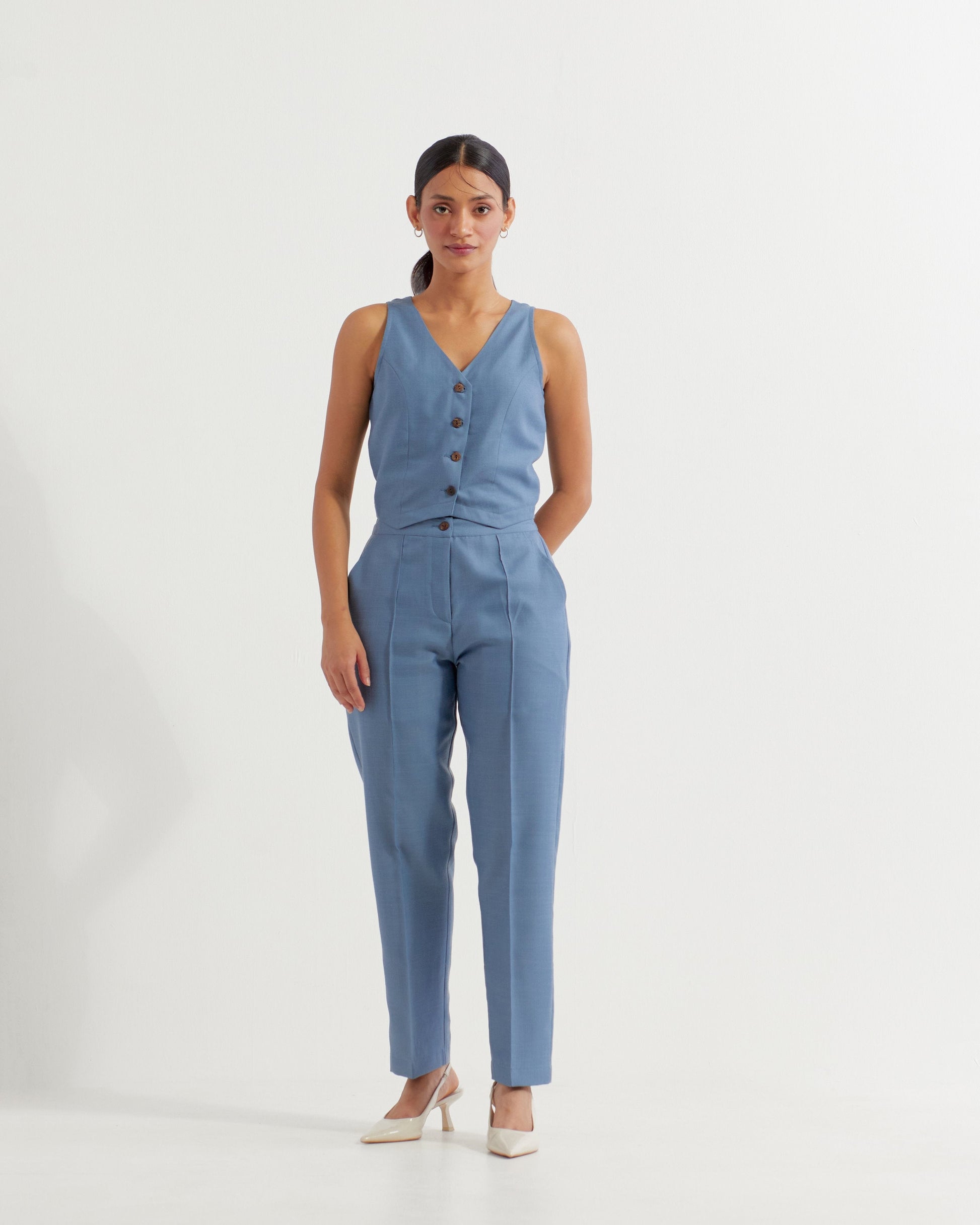Blue Anne Co-ord Set (Set of 2)- IC