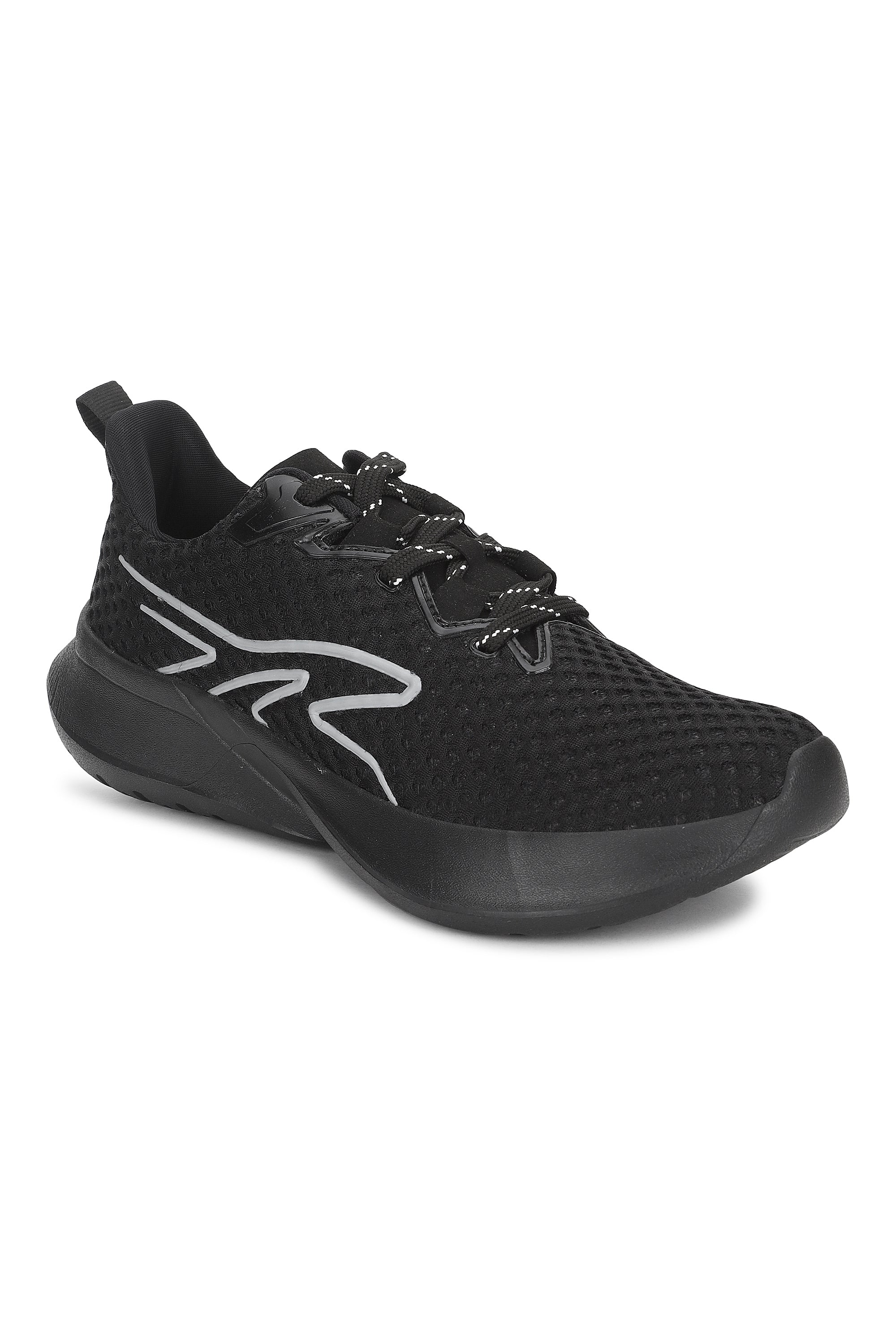 Turbo Collection Ergonomic Design Responsive Cushioning Toe Heel Spring Running Shoes For Men (Black)