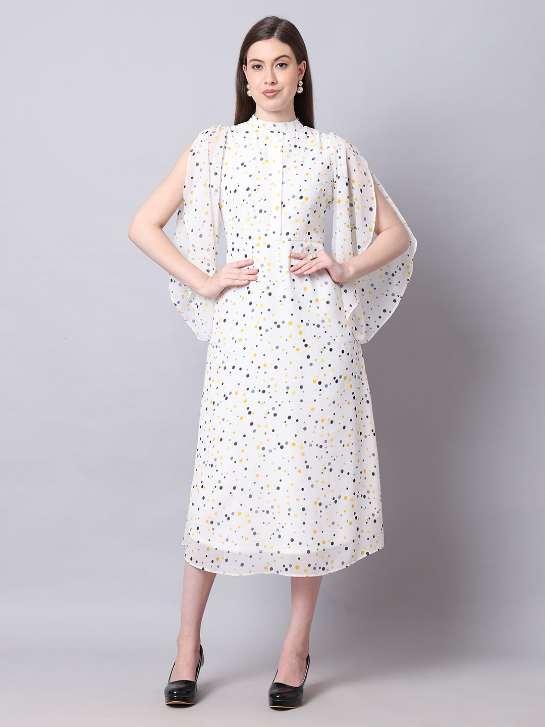 Exude Sun-soaked Polka Dot Dress