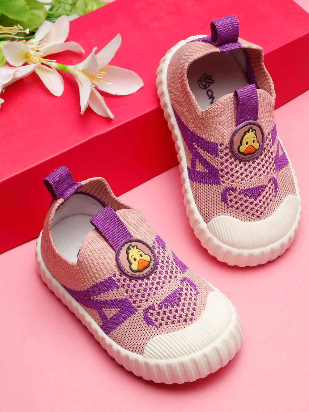 Ducky Toddlers's First Step Shoes - Pink & Purple (Unisex)