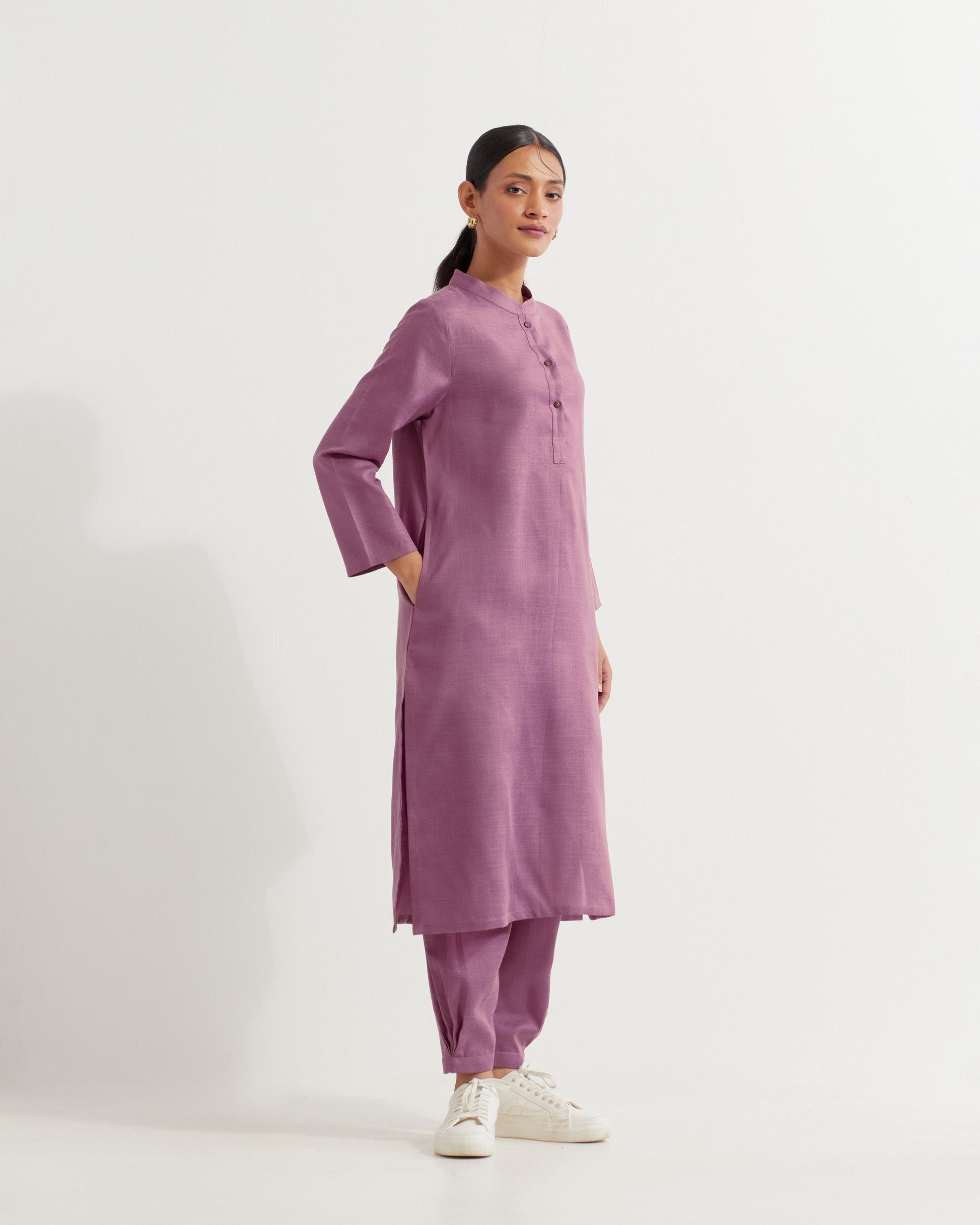 Mauve Boyfriend Co-ord Set (Set of 2)- IC