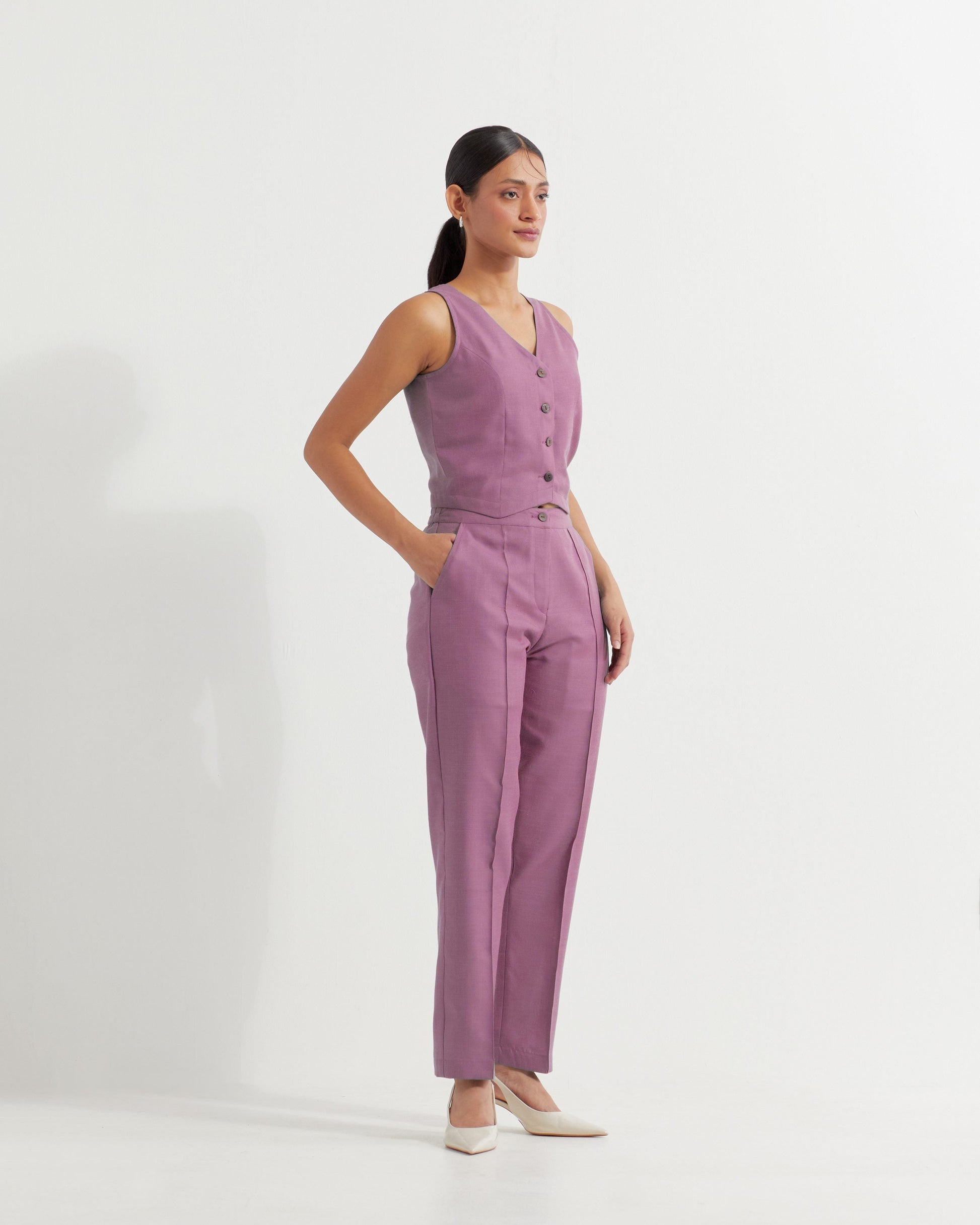 Mauve Anne Co-ord Set (Set of 2)- IC