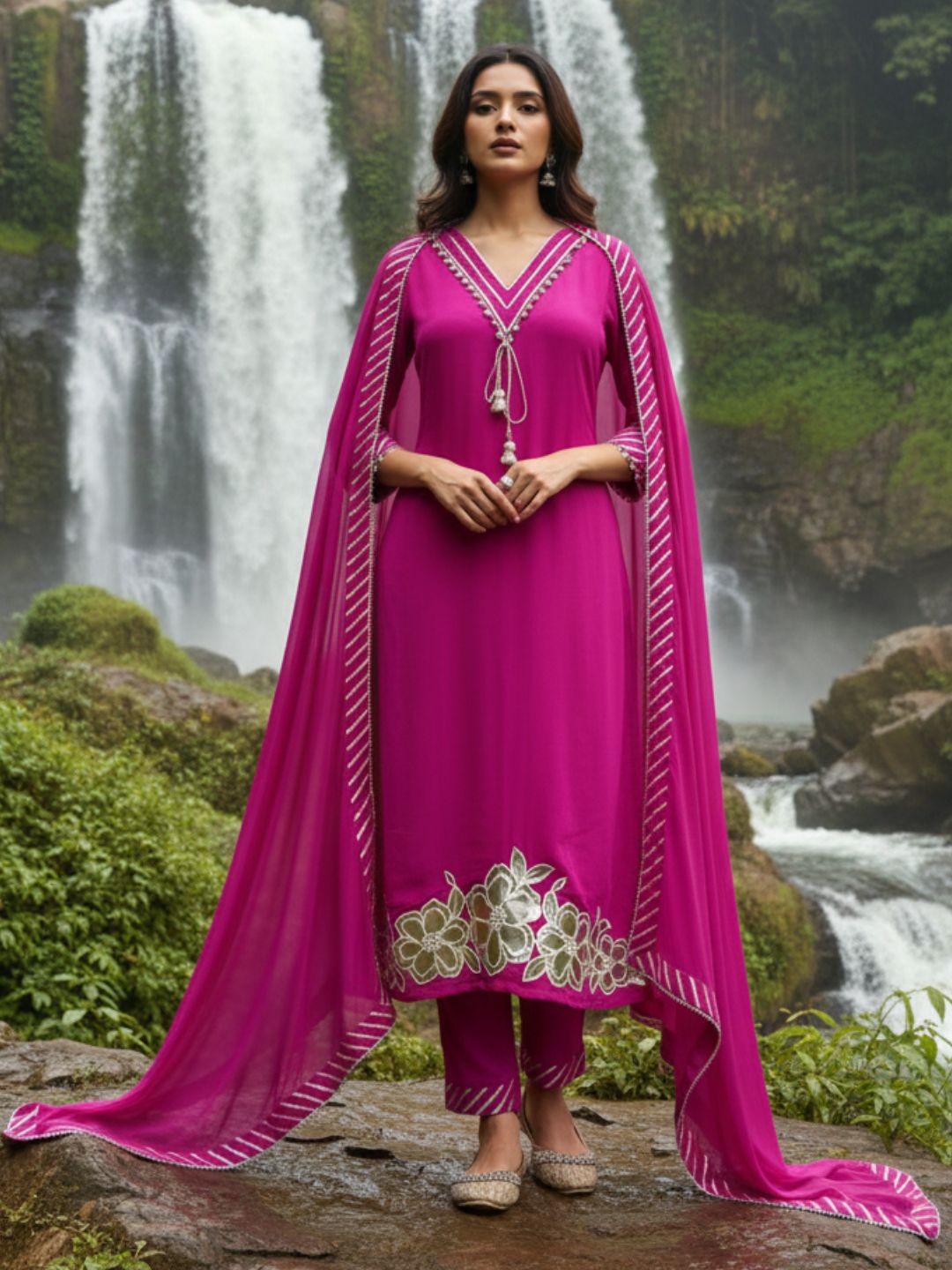 Albeli cameo premium work suit set