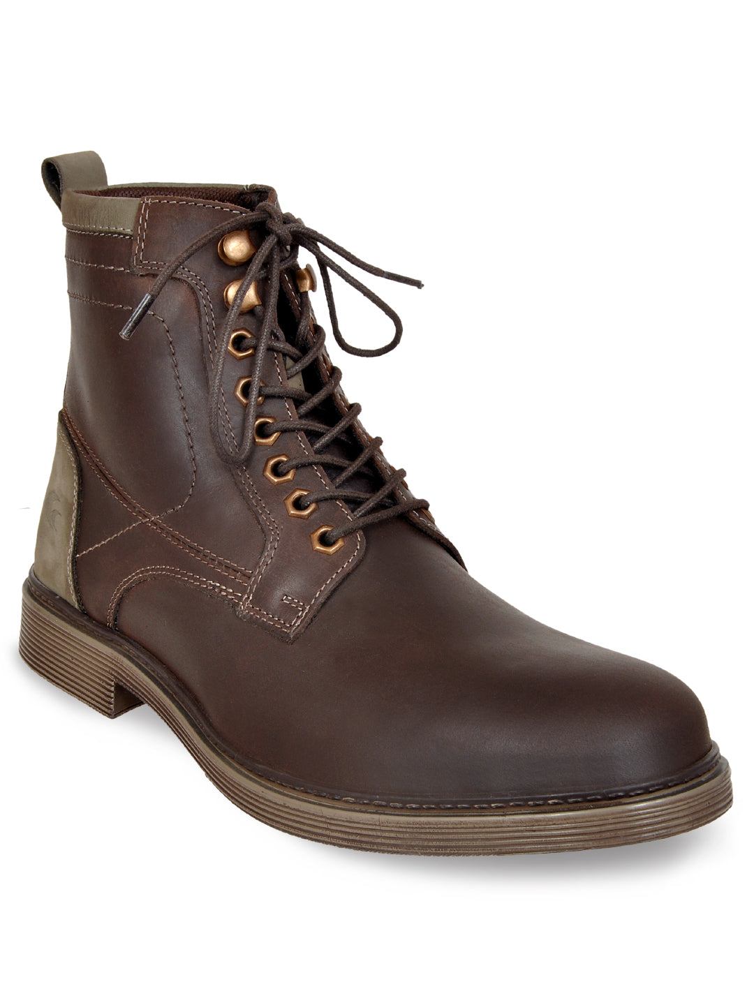 Allen Coper Men's Genuine Leather Comfortable Boots With Memory Foam Insole