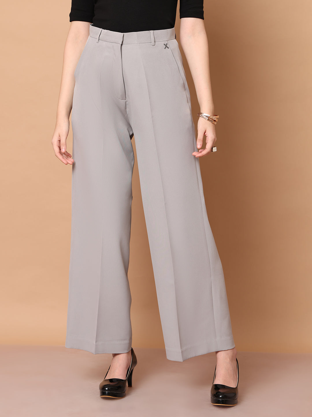 Exude Glamour & Grit Wide Leg Trousers