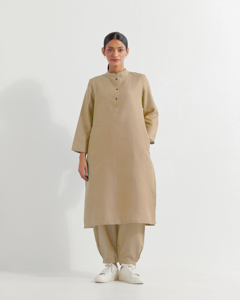 Beige Boyfriend Co-ord Set (Set of 2)- IC
