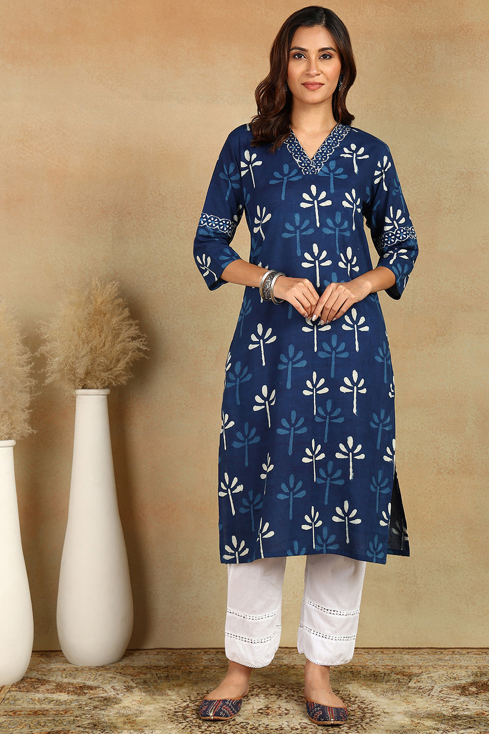 Indigo Blue Straight Kurta