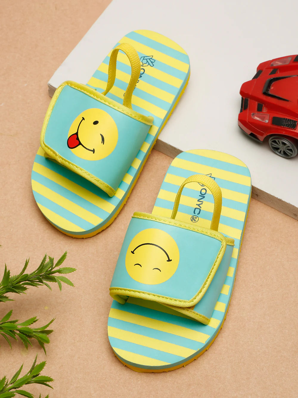 Smileys Sliders/Flipflops With Adjustable Strap & Back Support (Unisex)