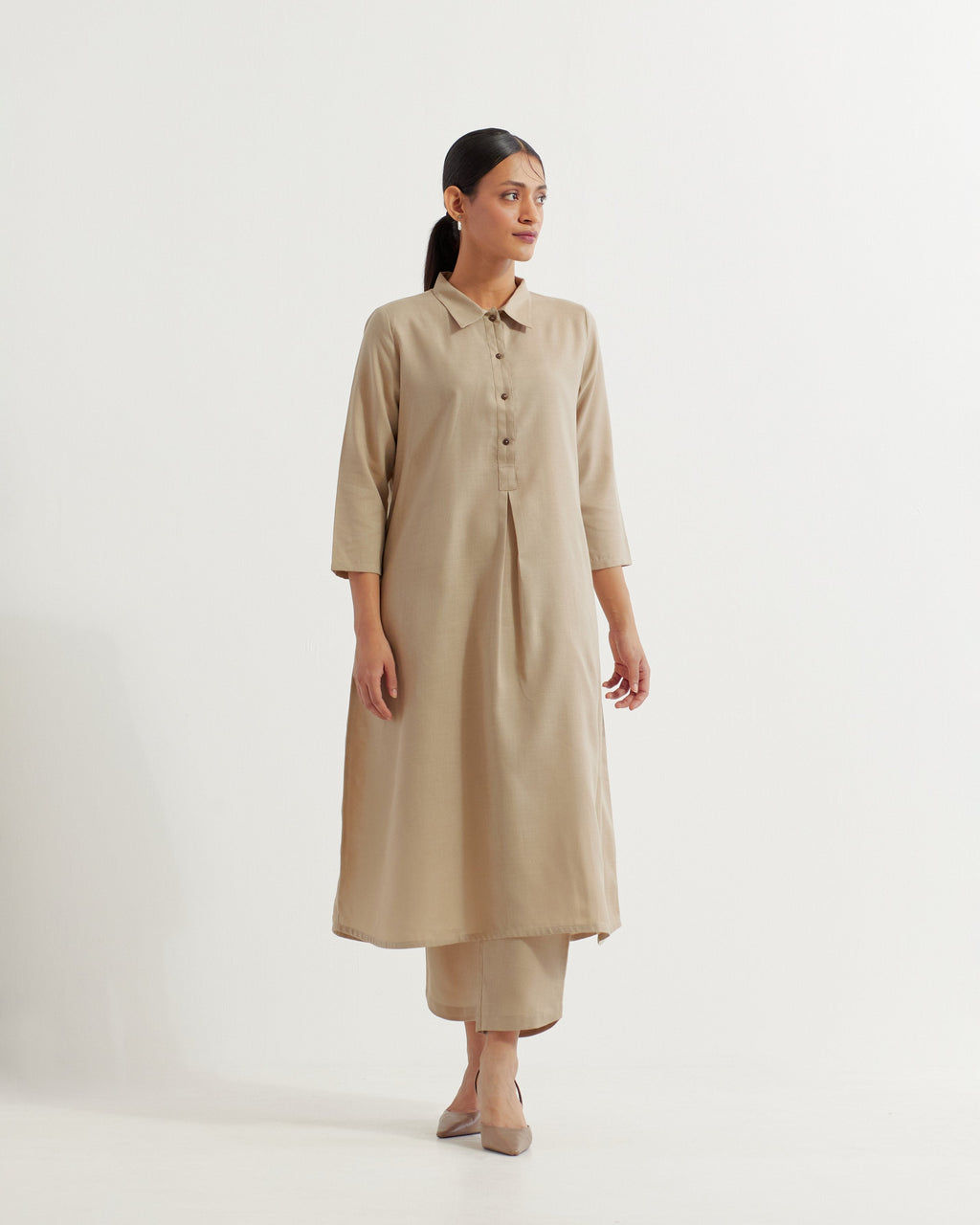 Beige Victoria Co-ord Set (Set of 2)- IC