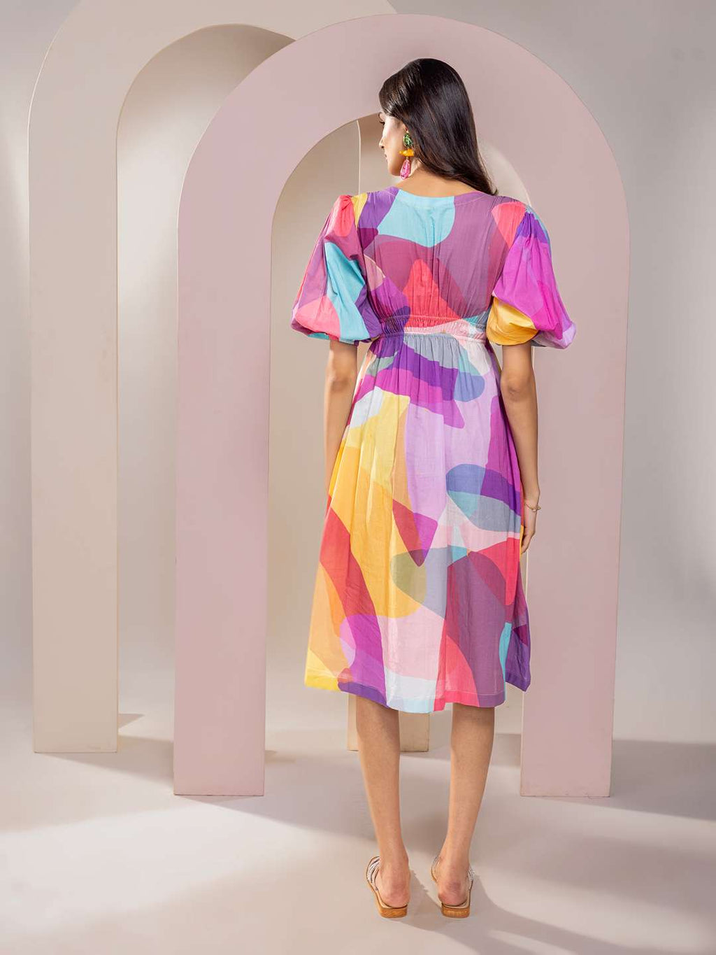 Sway Printed V-neck Dress