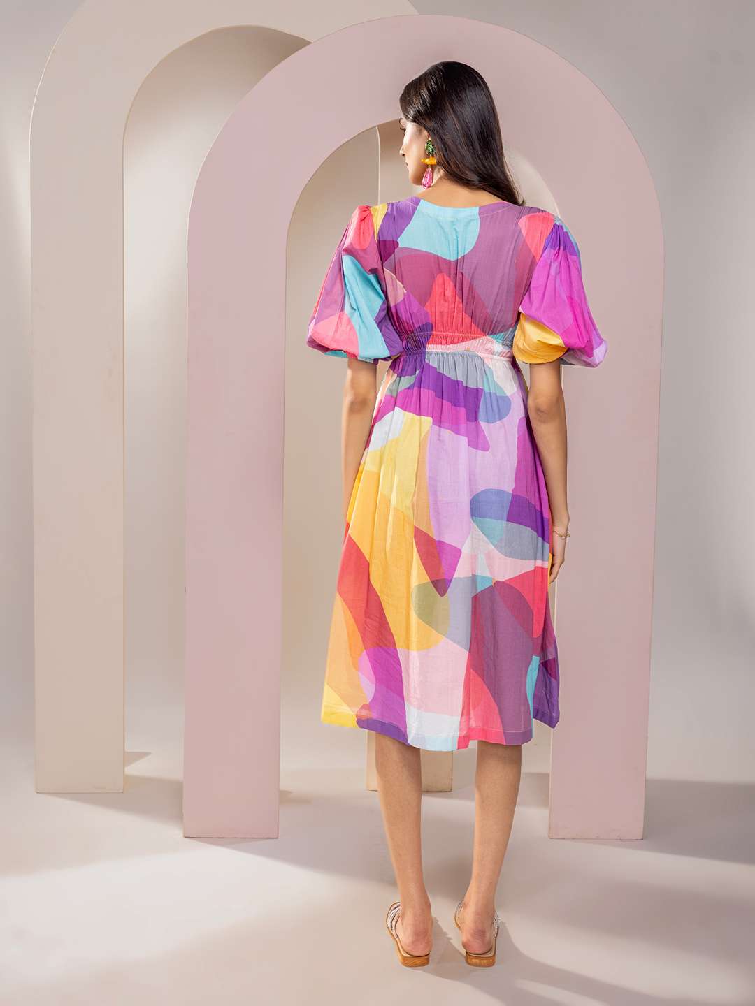 Sway Printed V-neck Dress