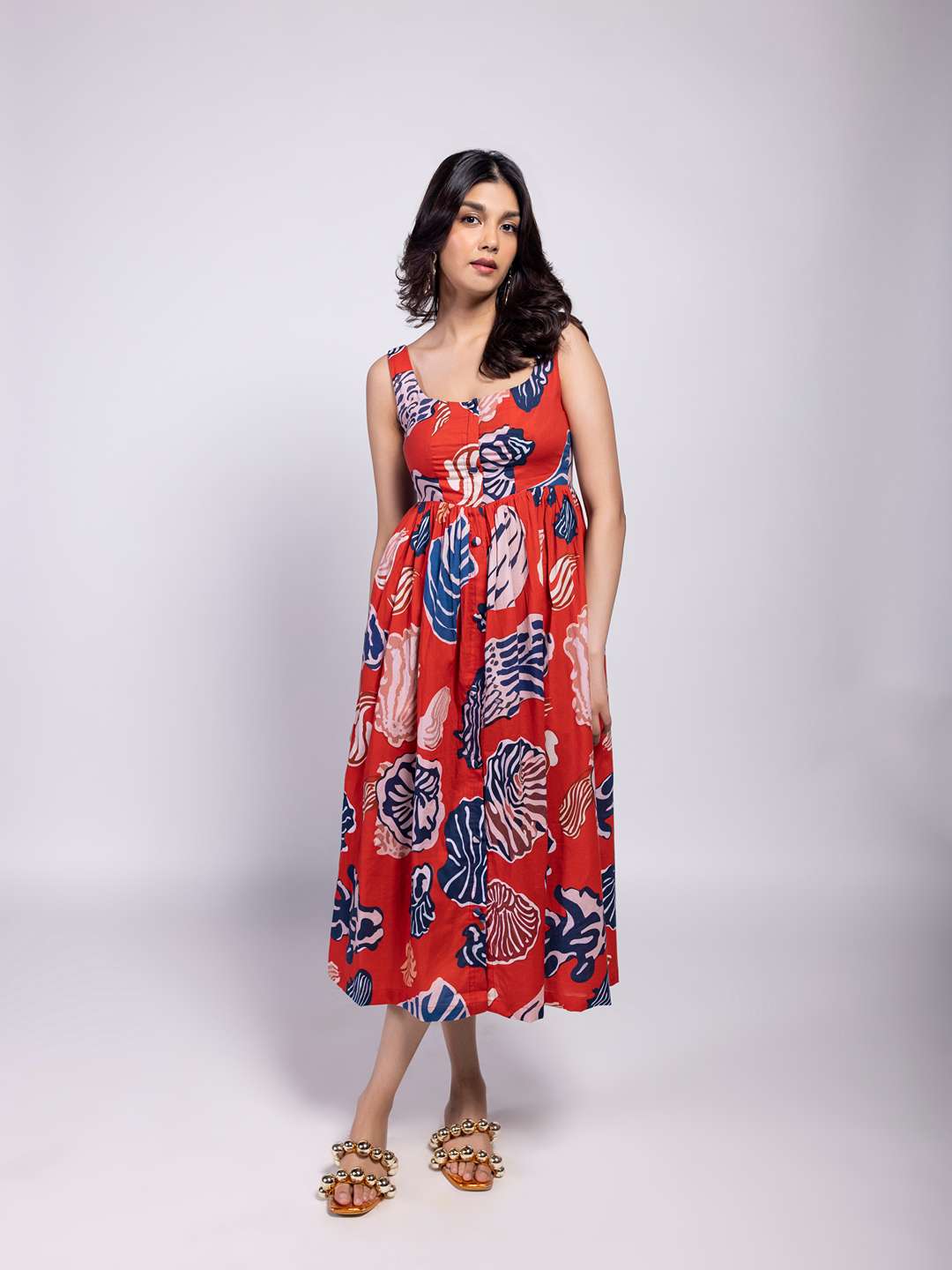 Nautica Printed Corset Dress