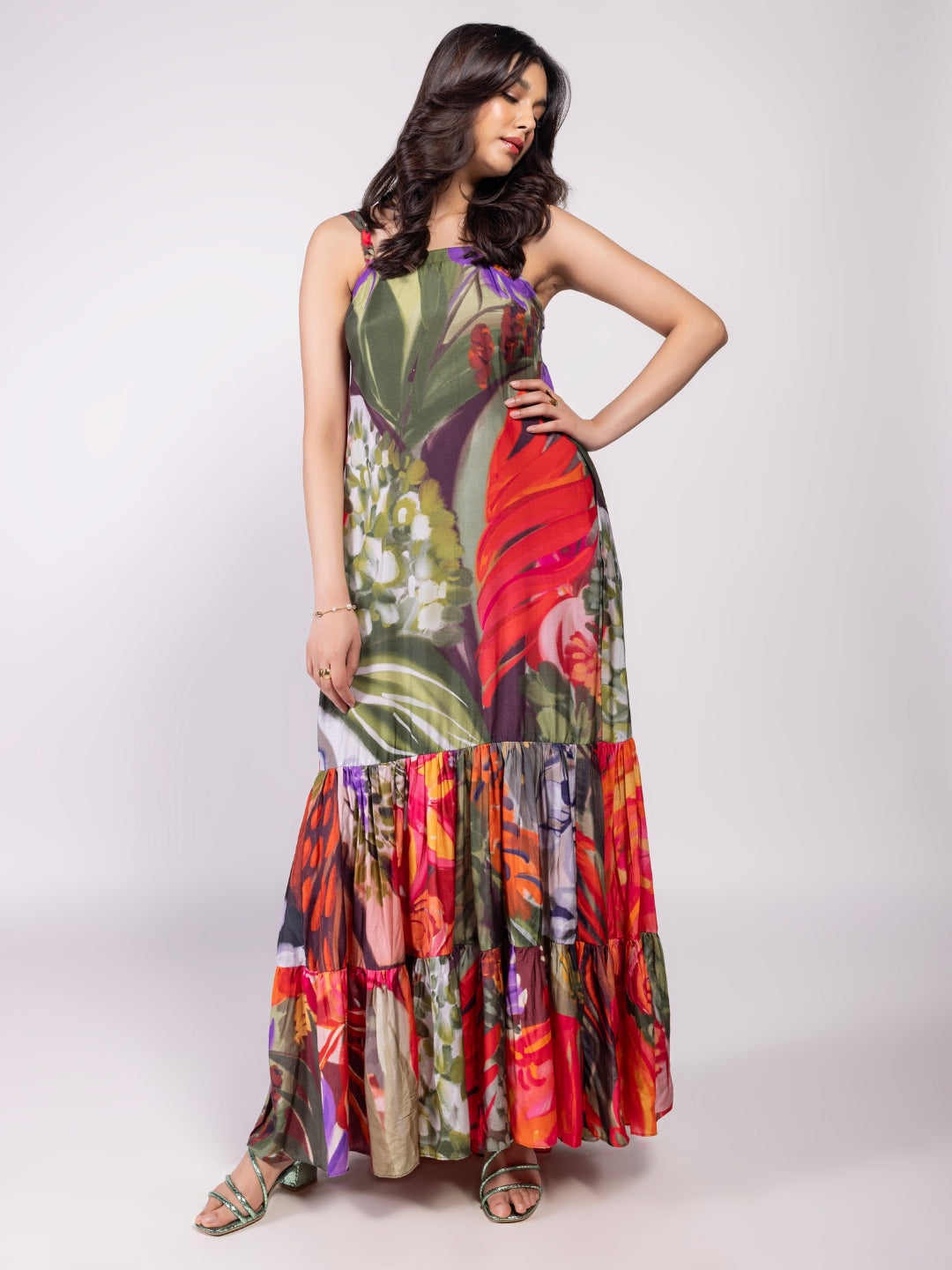 Botanica Printed Strappy Maxi Dress