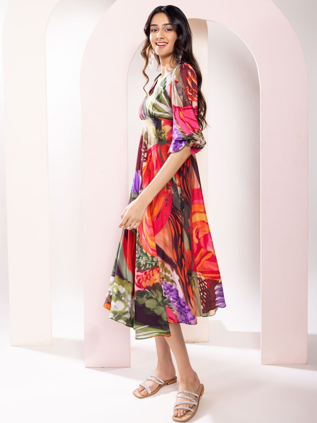 Botanica Printed Midi Dress