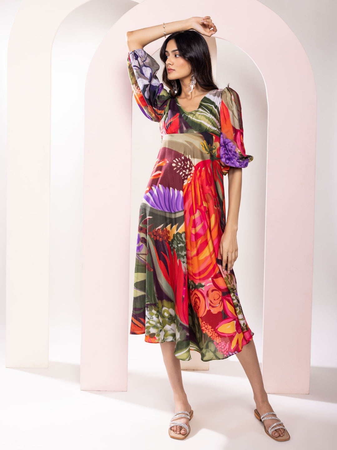 Botanica Printed Midi Dress