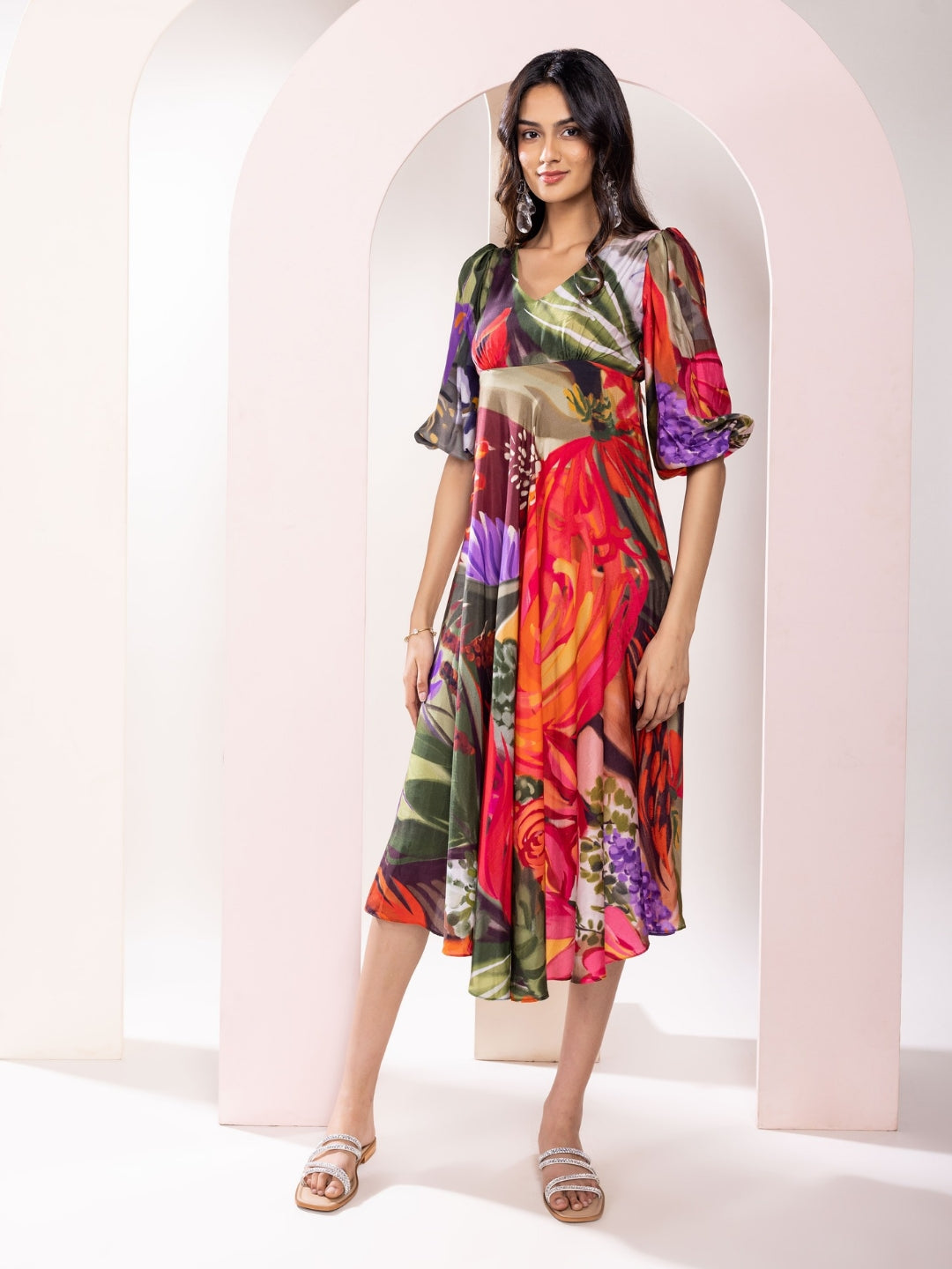 Botanica Printed Midi Dress