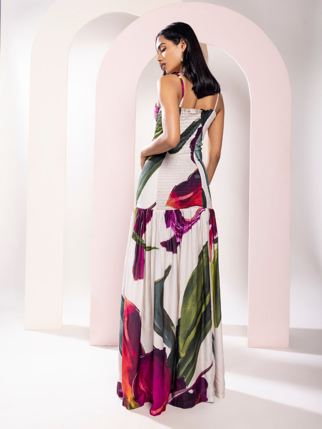Whimsy Printed Pleated Dress