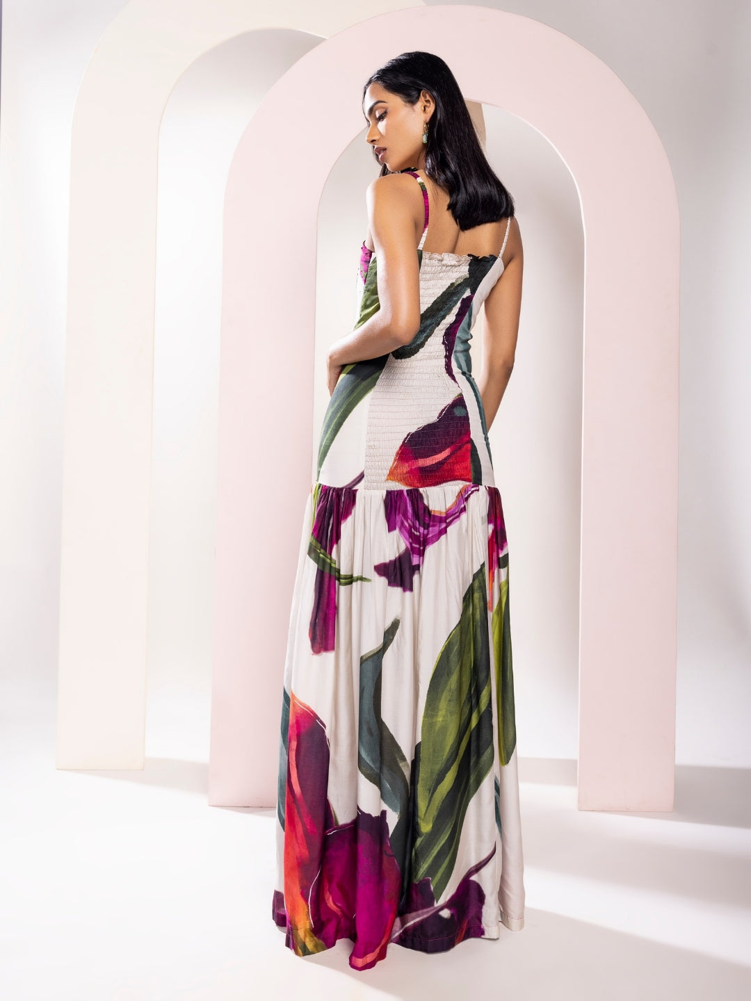 Whimsy Printed Pleated Dress