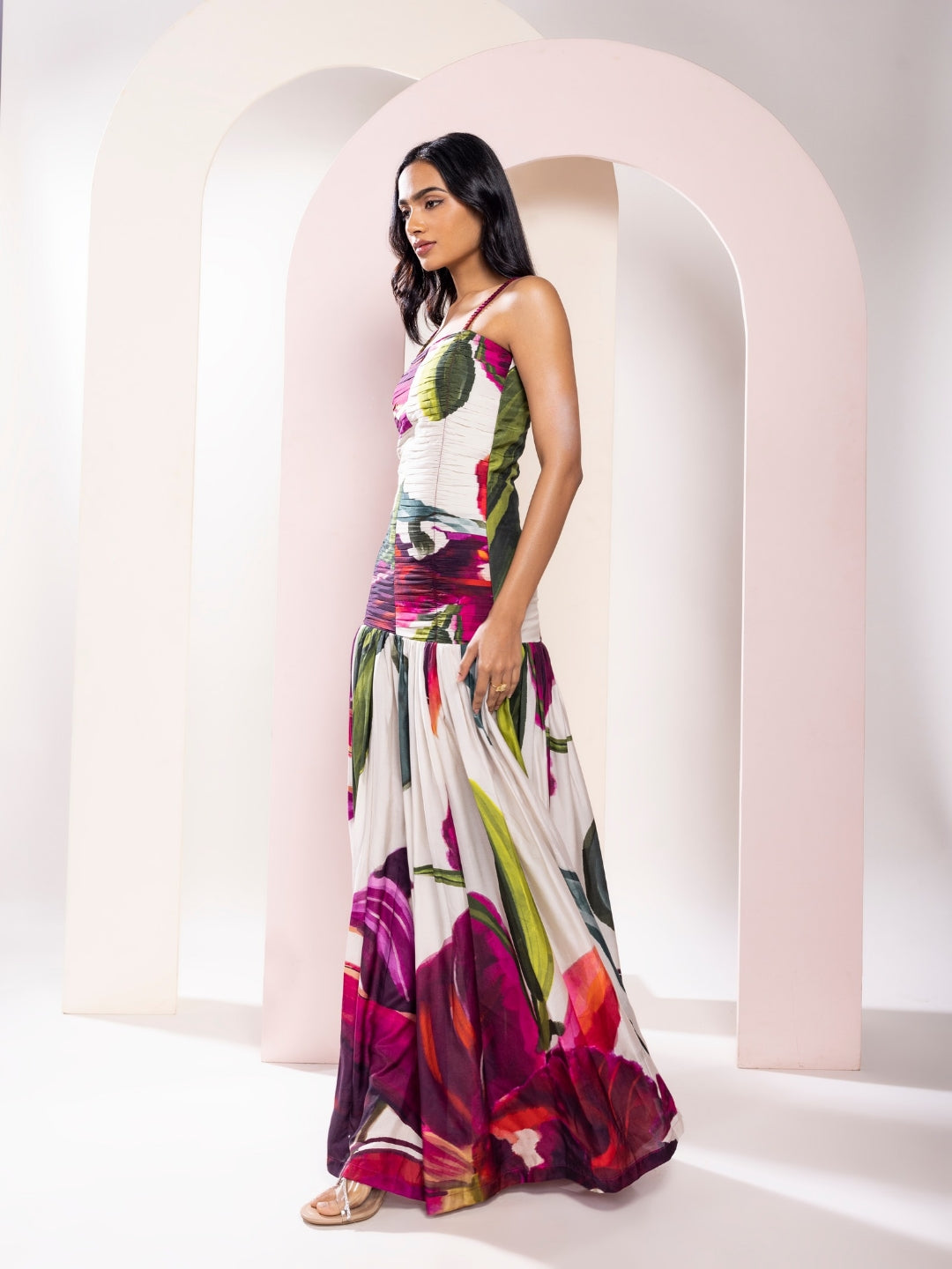 Whimsy Printed Pleated Dress
